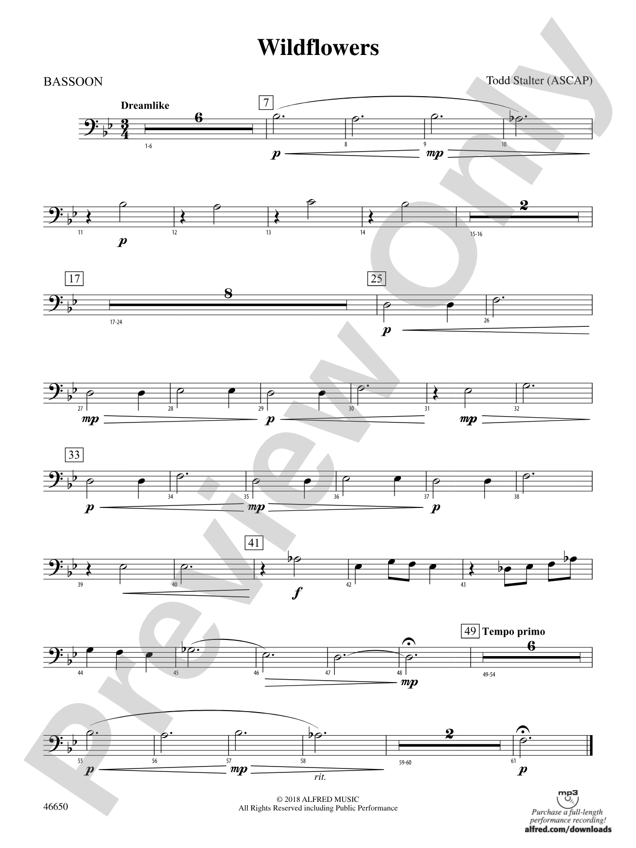 Wildflowers: Bassoon