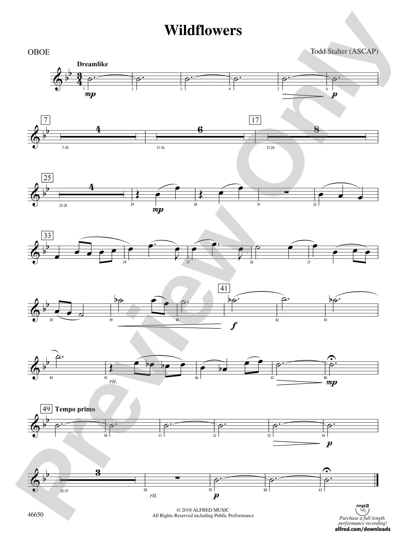 Wildflowers: Oboe