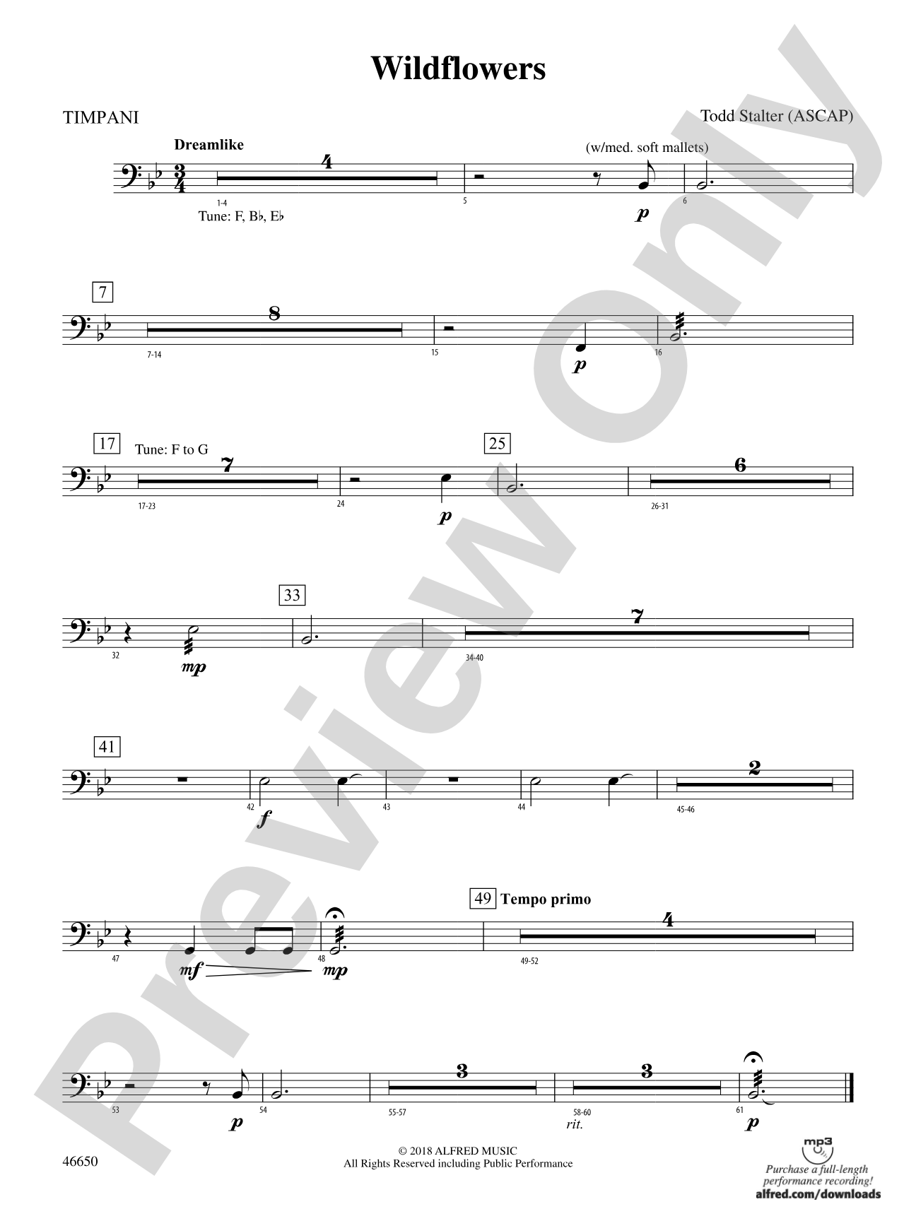 Wildflowers: Timpani