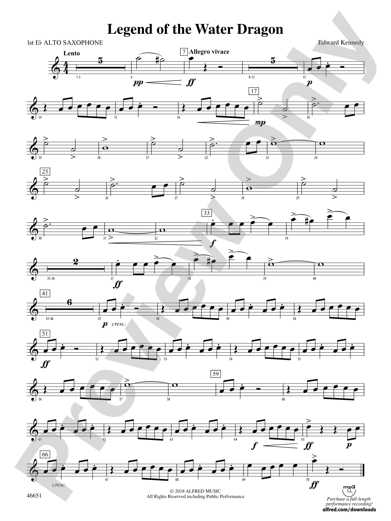 Legend of the Water Dragon: E-flat Alto Saxophone