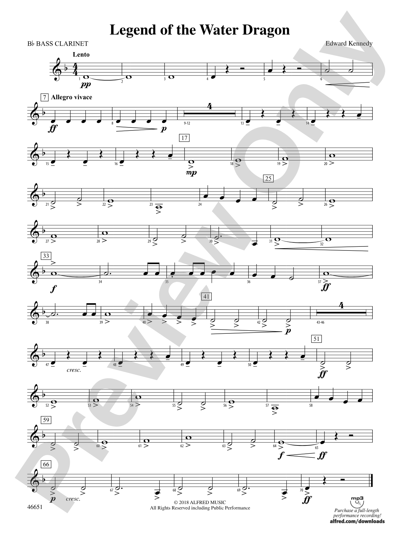 Legend of the Water Dragon: B-flat Bass Clarinet
