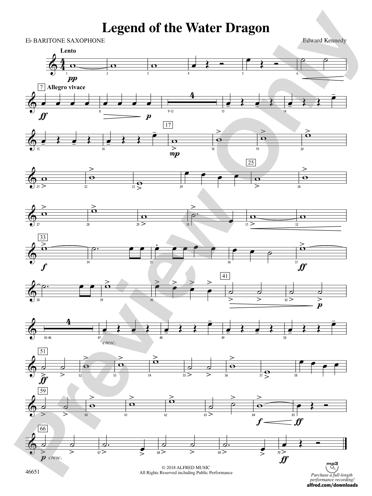 Legend of the Water Dragon: E-flat Baritone Saxophone