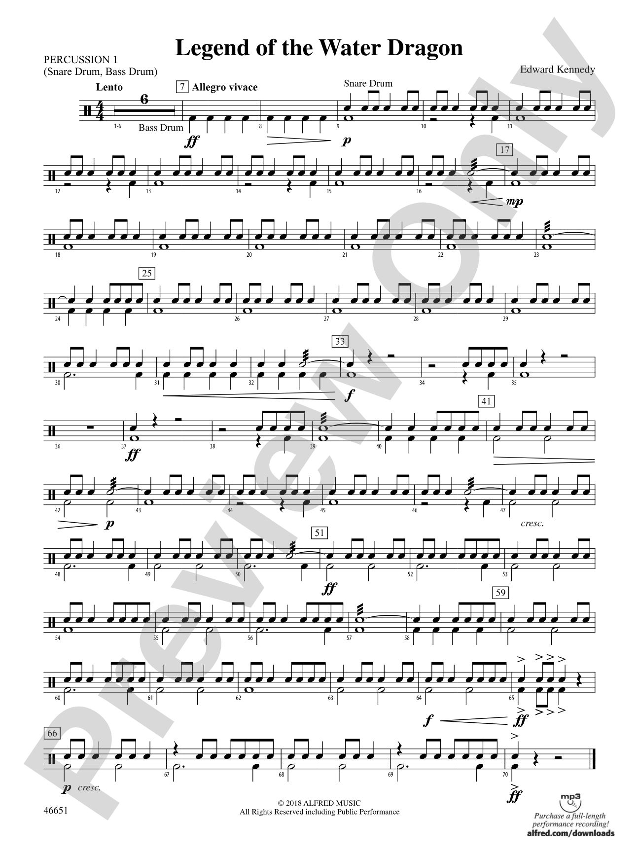 Legend of the Water Dragon: 1st Percussion