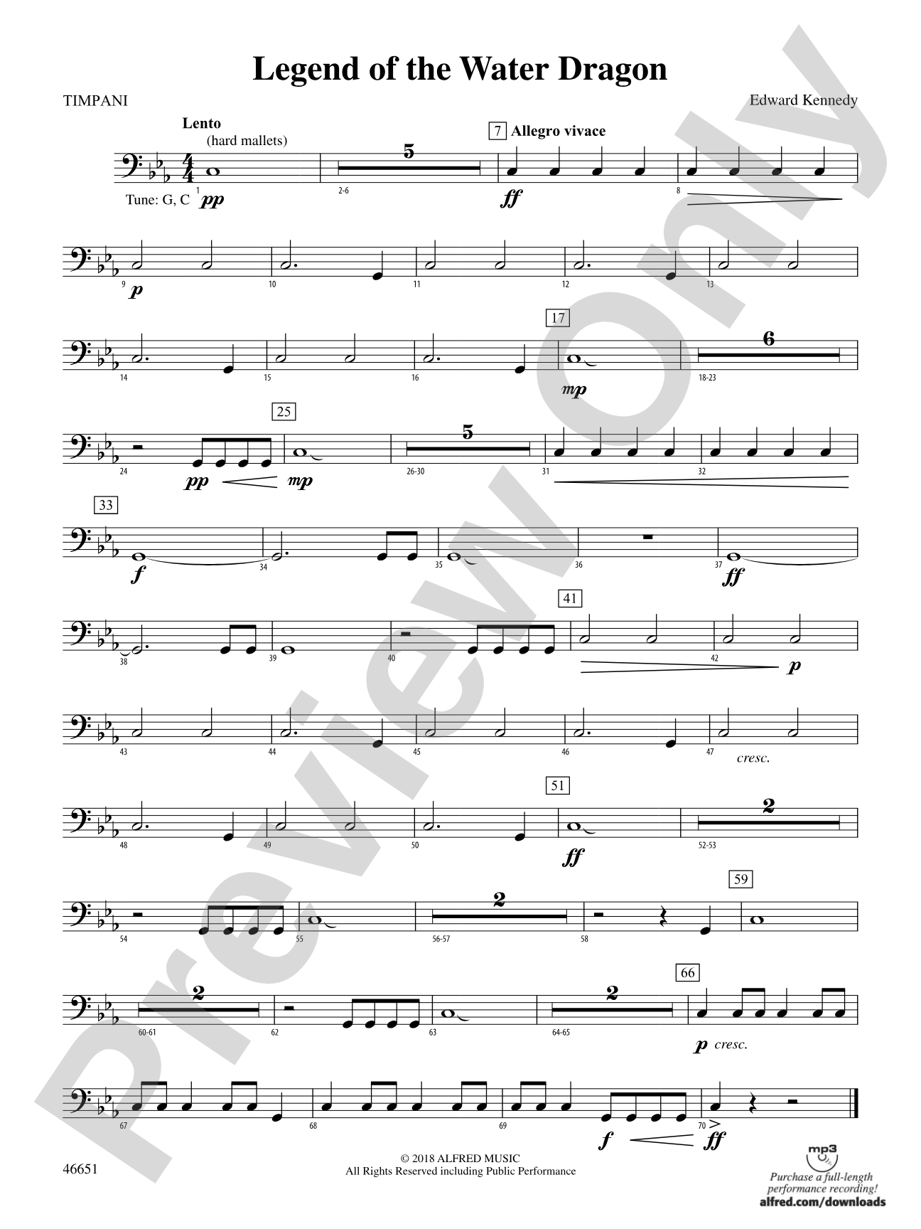 Legend of the Water Dragon: Timpani