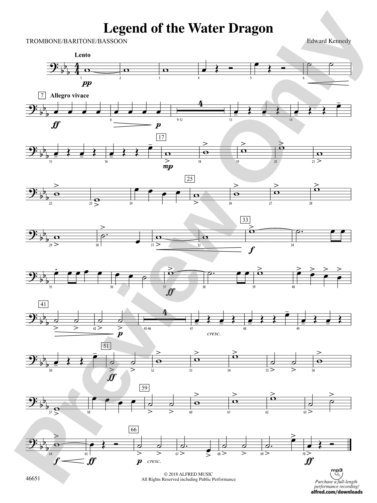 Legend of the Water Dragon: 1st Trombone