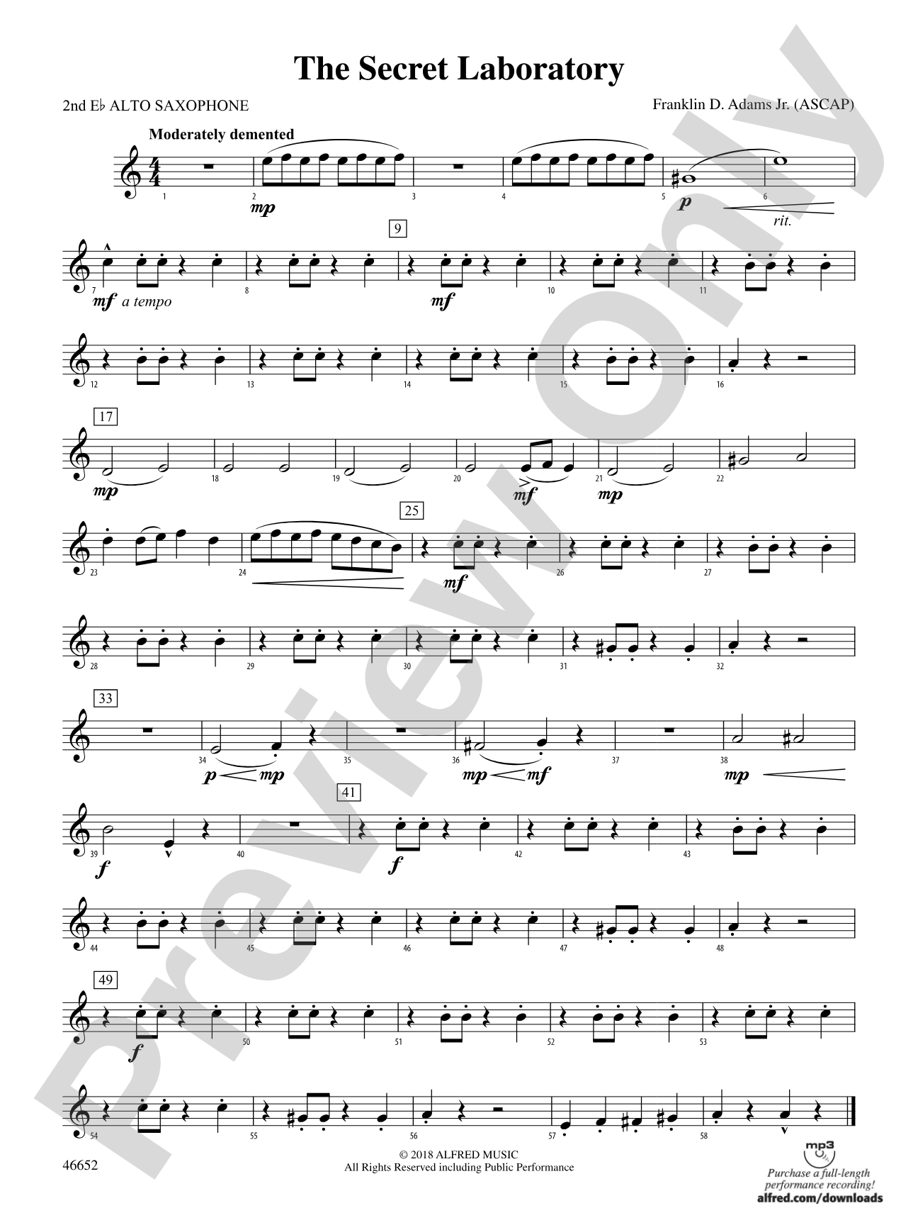 The Secret Laboratory: 2nd E-flat Alto Saxophone