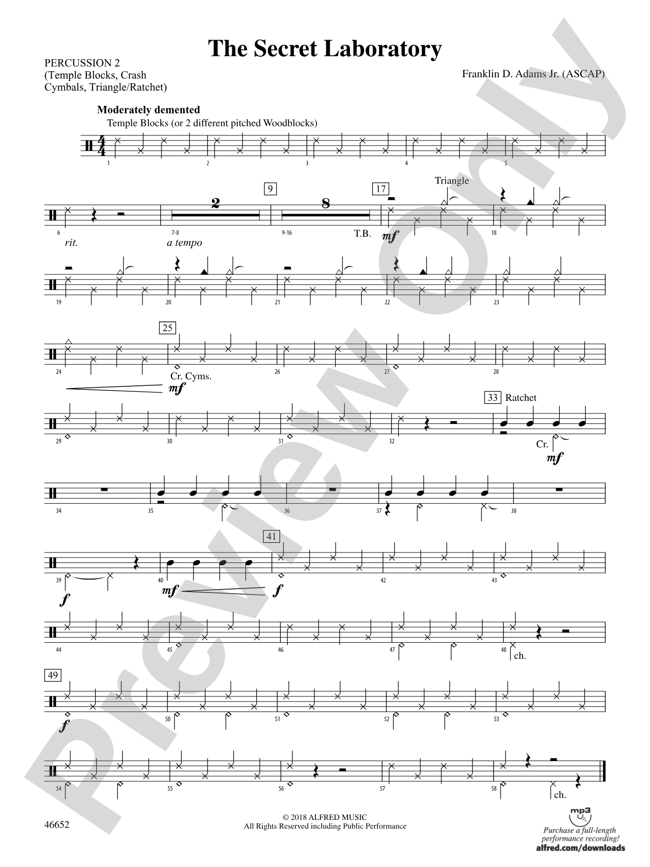 The Secret Laboratory: 2nd Percussion