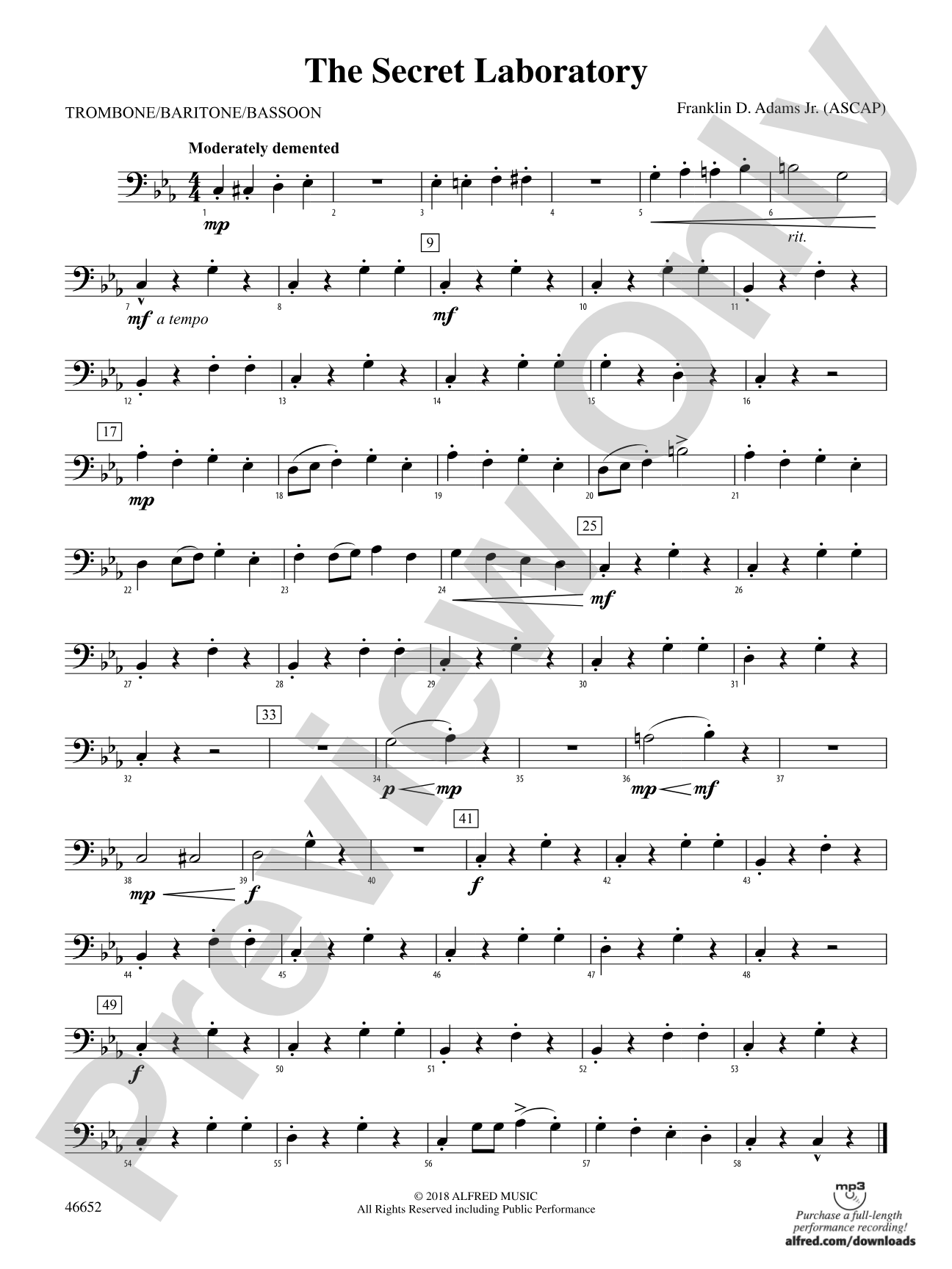The Secret Laboratory: 1st Trombone