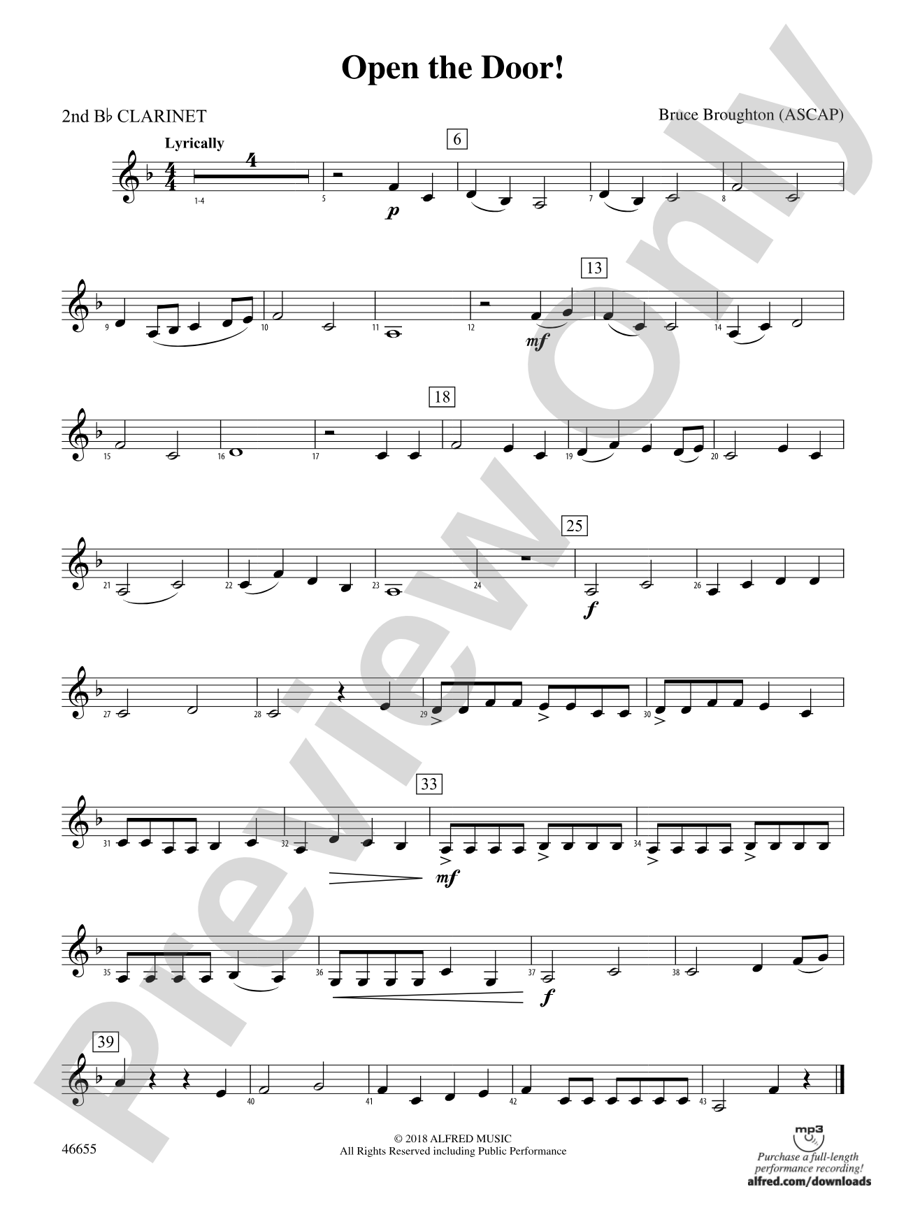 Open the Door!: 2nd B-flat Clarinet