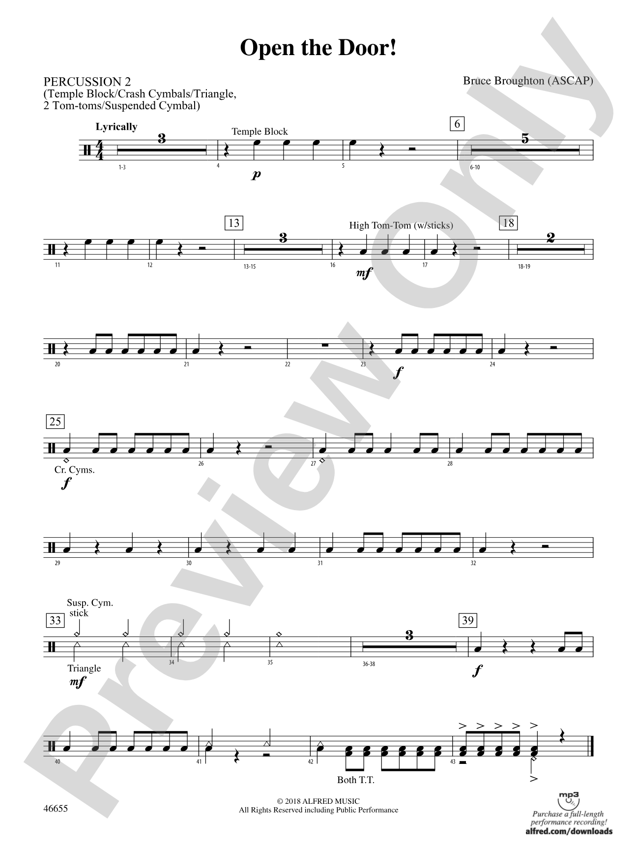 Open the Door!: 2nd Percussion