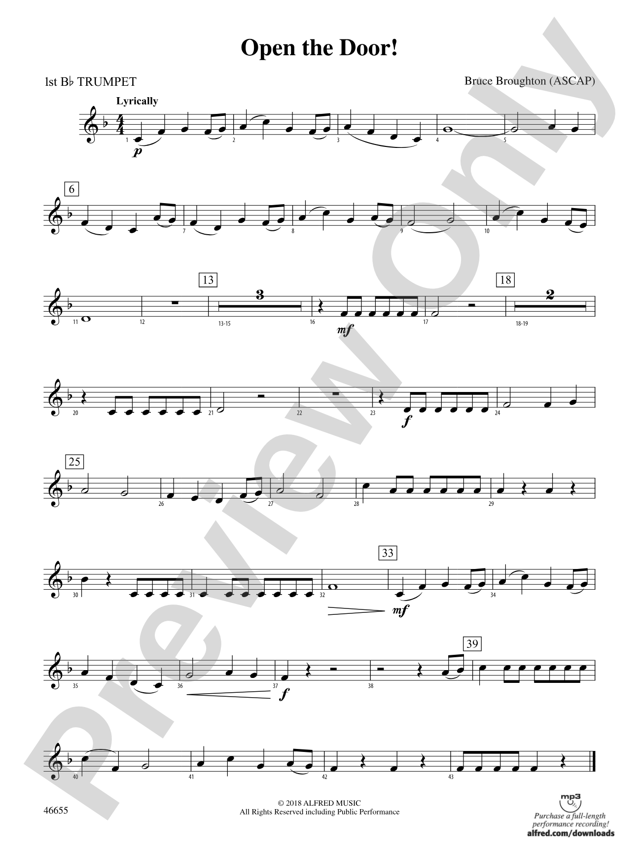 Open the Door!: 1st B-flat Trumpet