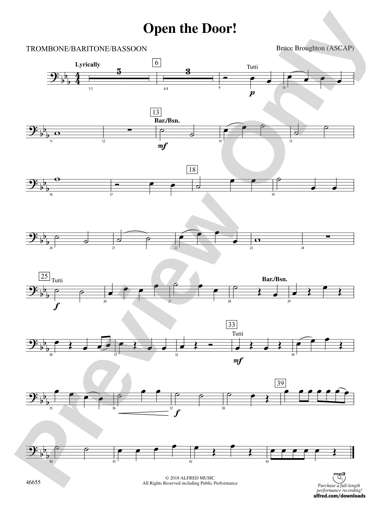 Open the Door!: 1st Trombone