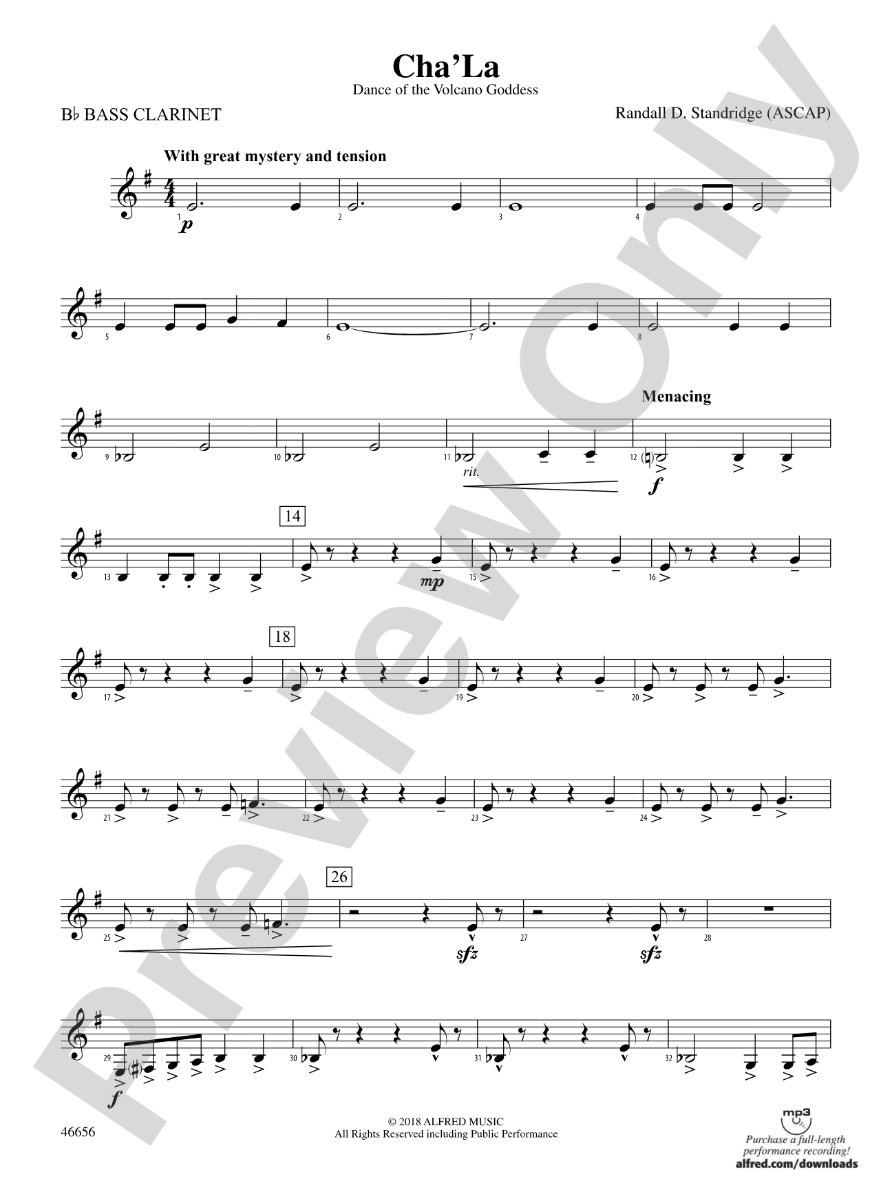 Cha'La: B-flat Bass Clarinet