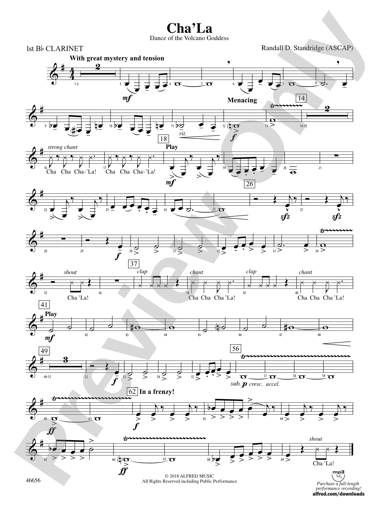 Cha'La: 1st B-flat Clarinet