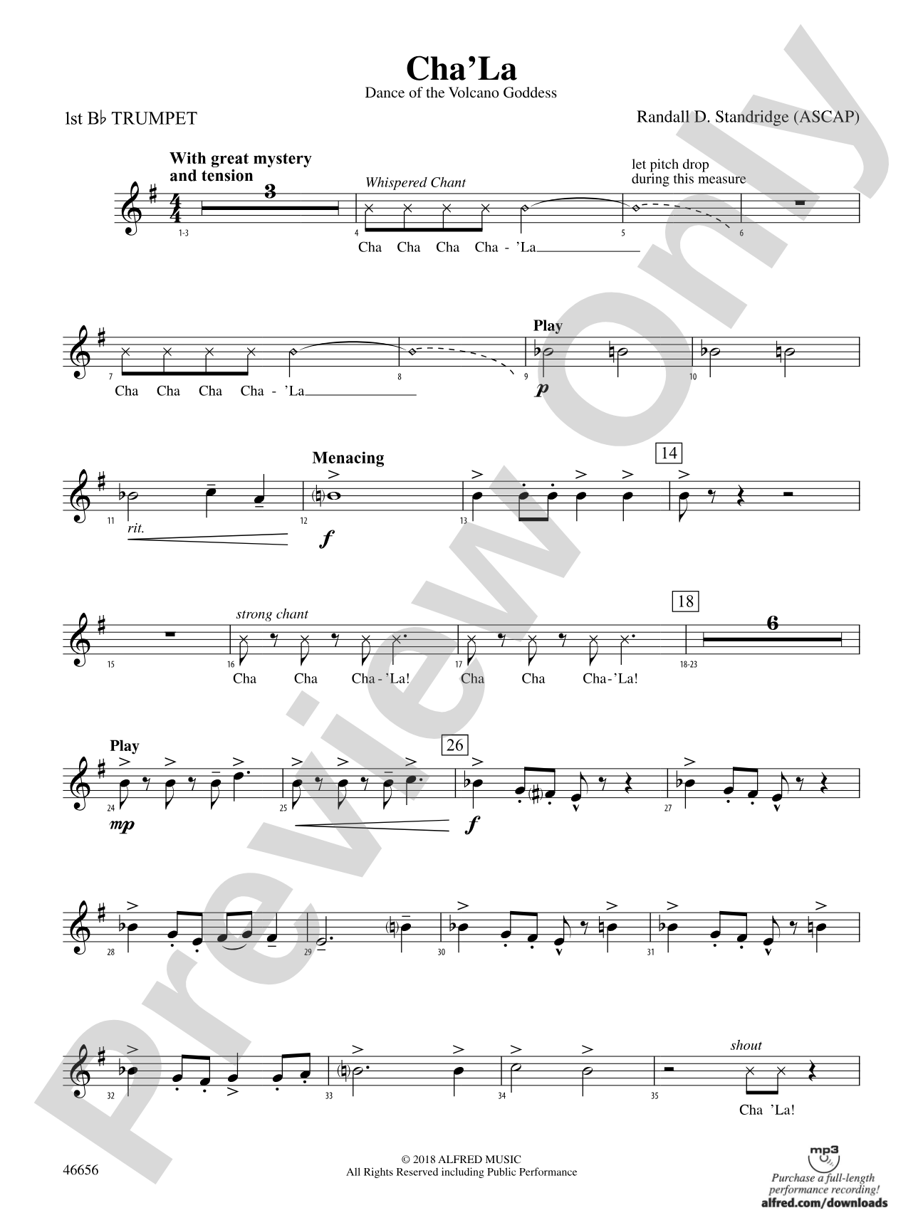 Cha'La: 1st B-flat Trumpet