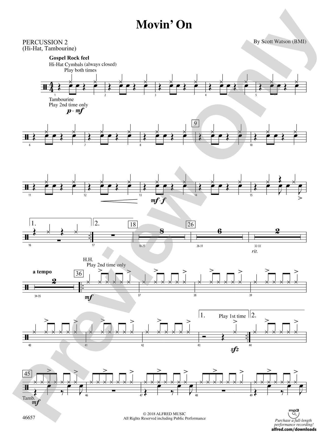 Movin' On: 2nd Percussion