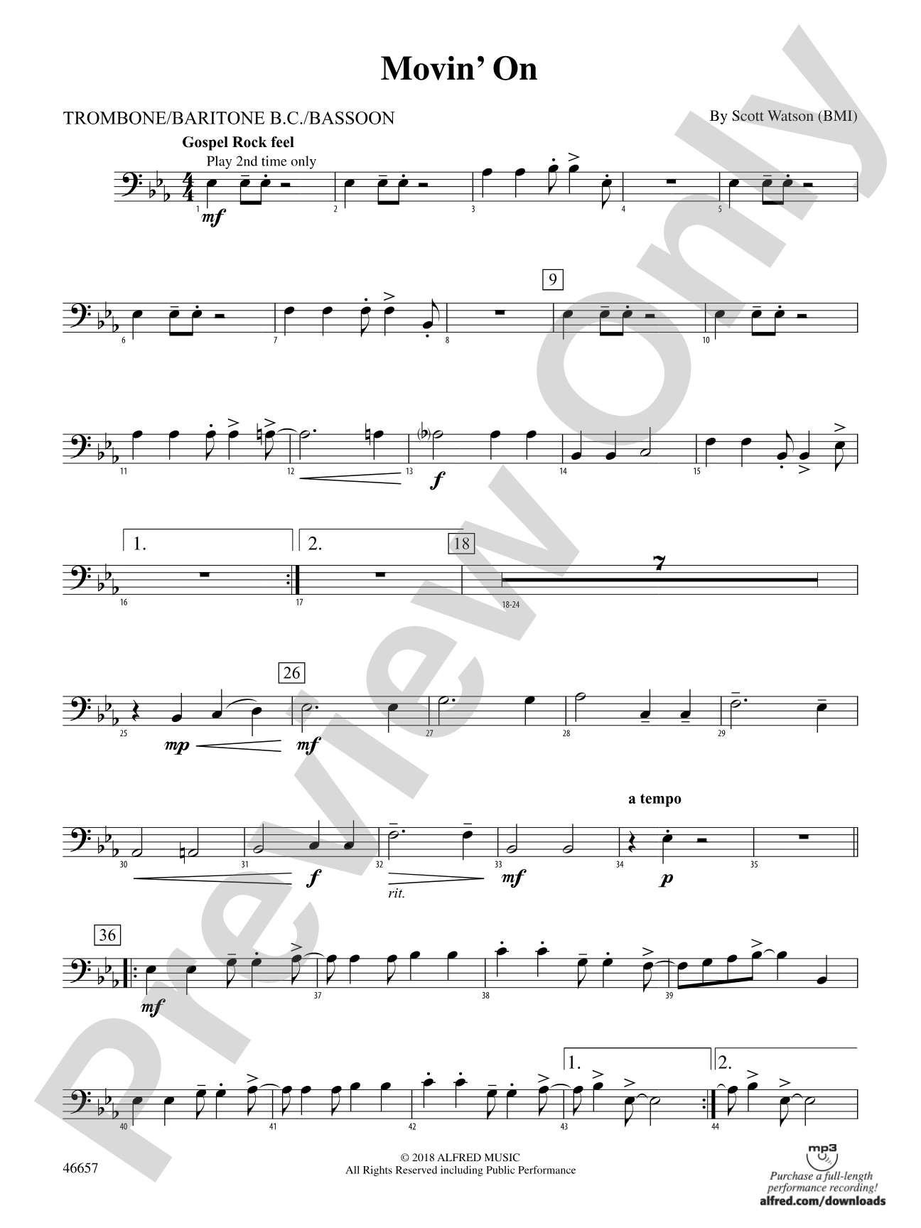Movin' On: 1st Trombone