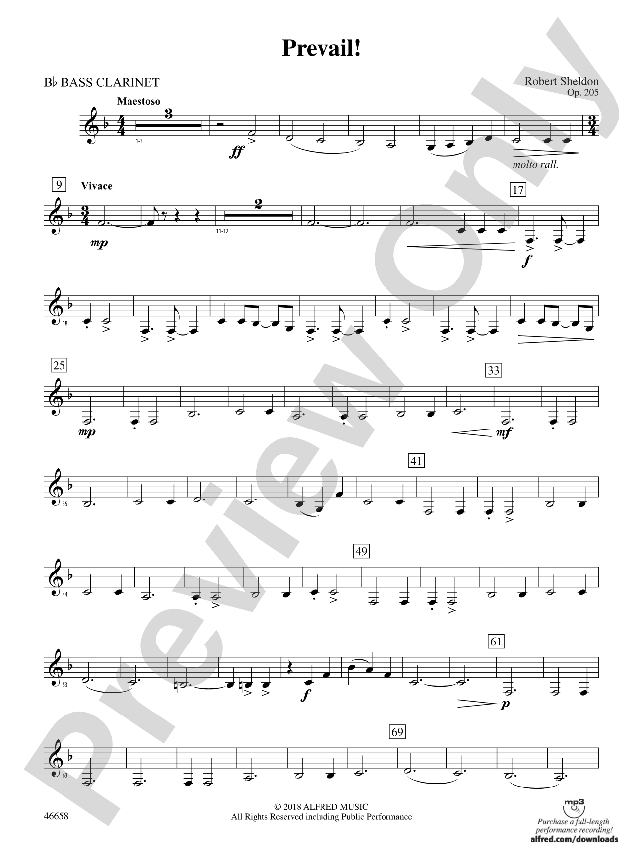 Prevail!: B-flat Bass Clarinet