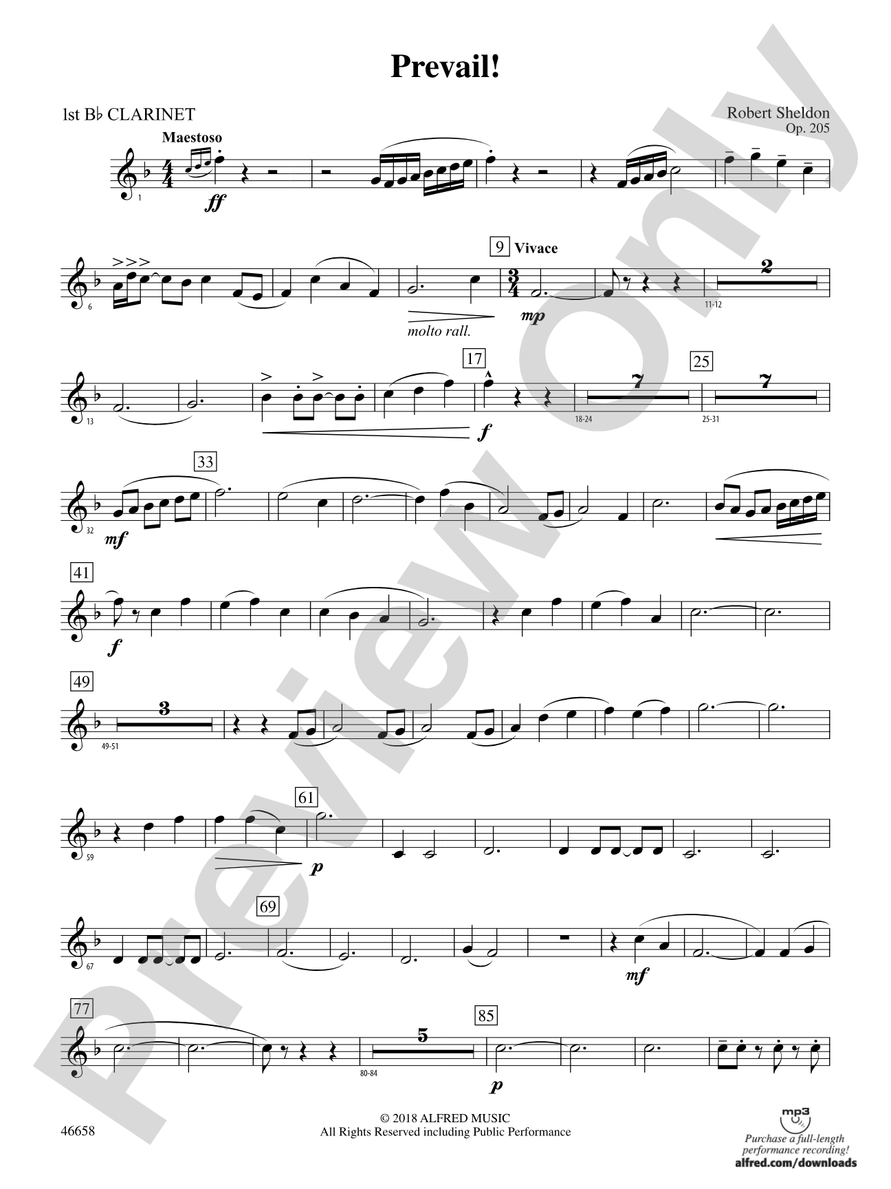 Prevail!: 1st B-flat Clarinet