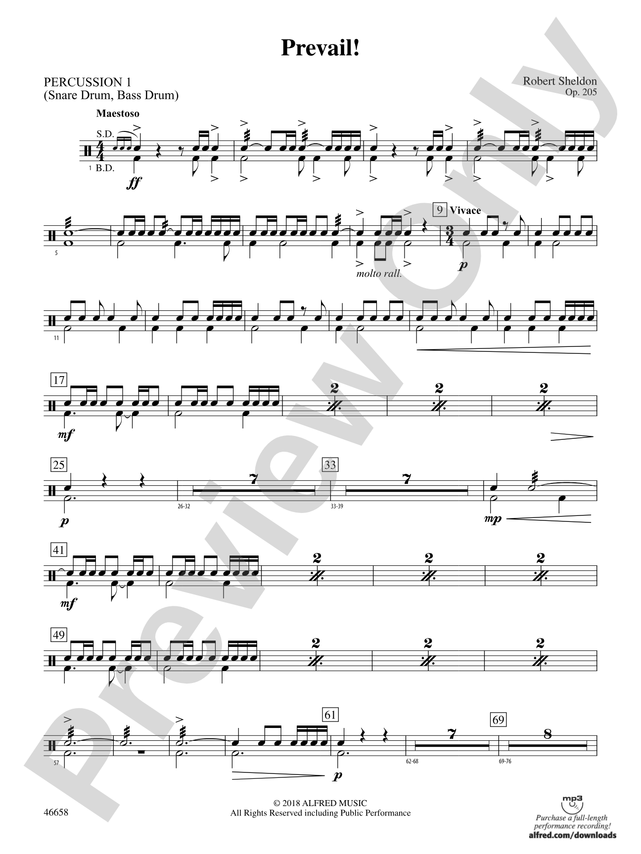 Prevail!: 1st Percussion