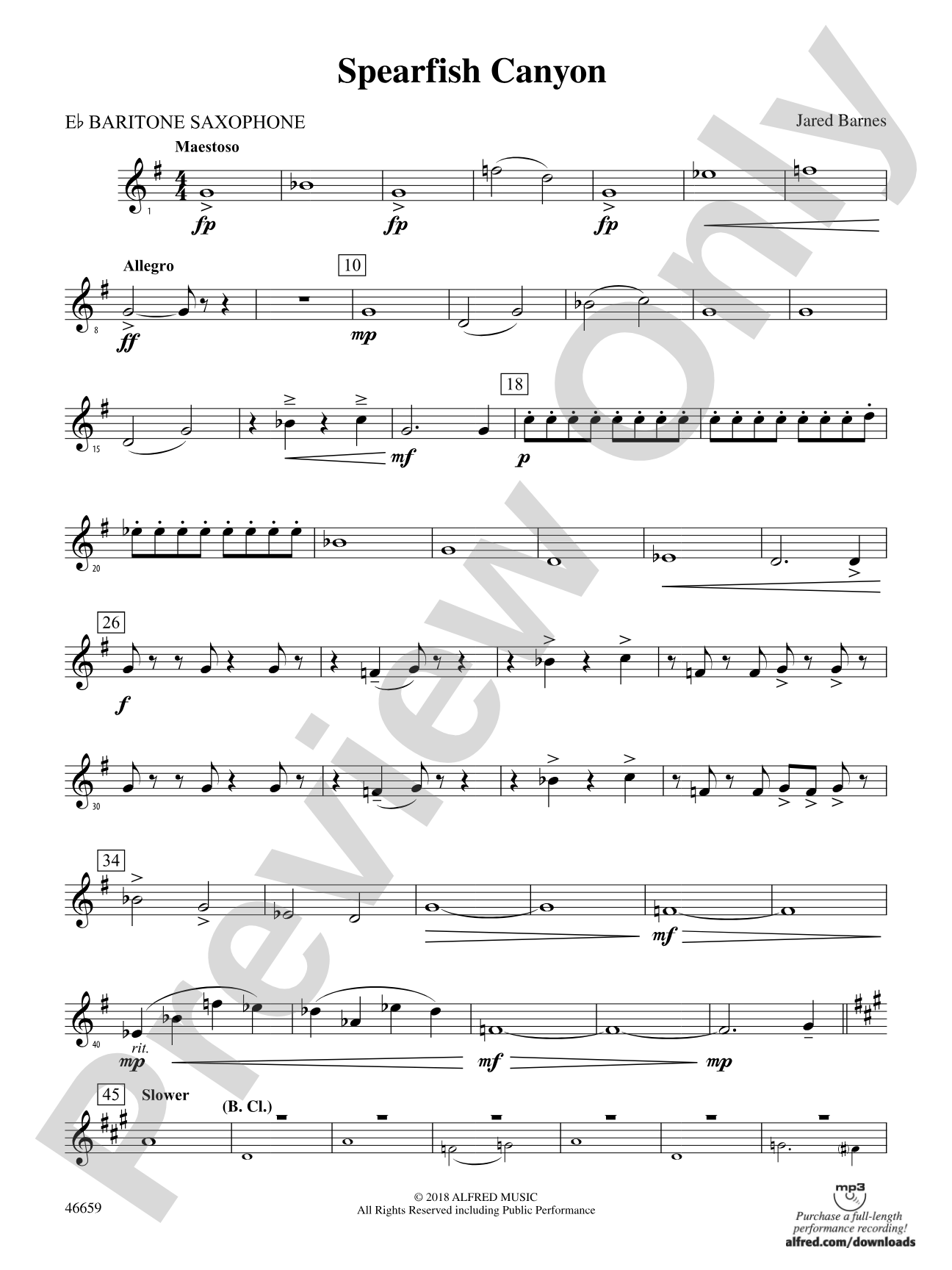 Spearfish Canyon: E-flat Baritone Saxophone