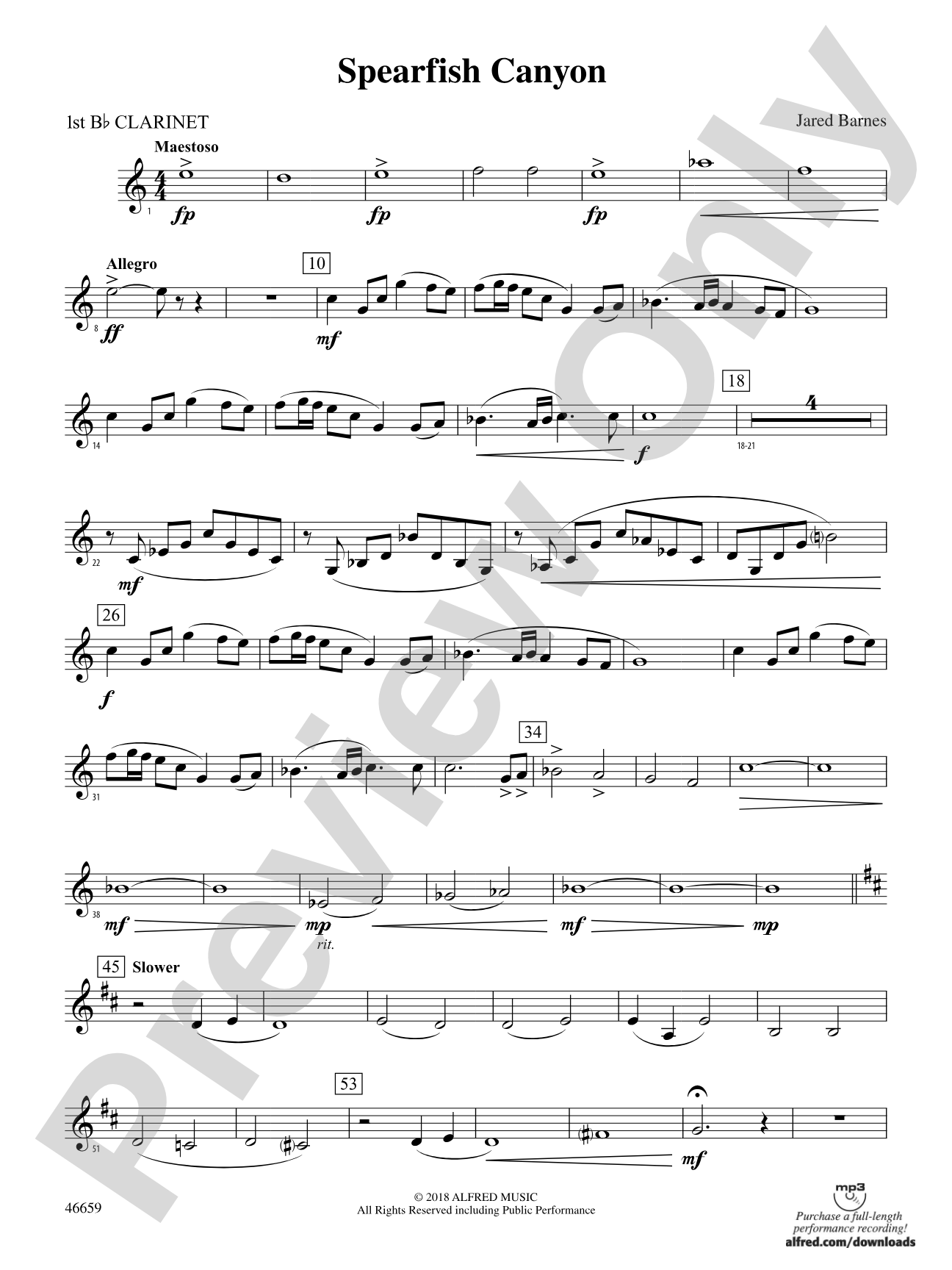 Spearfish Canyon: 1st B-flat Clarinet