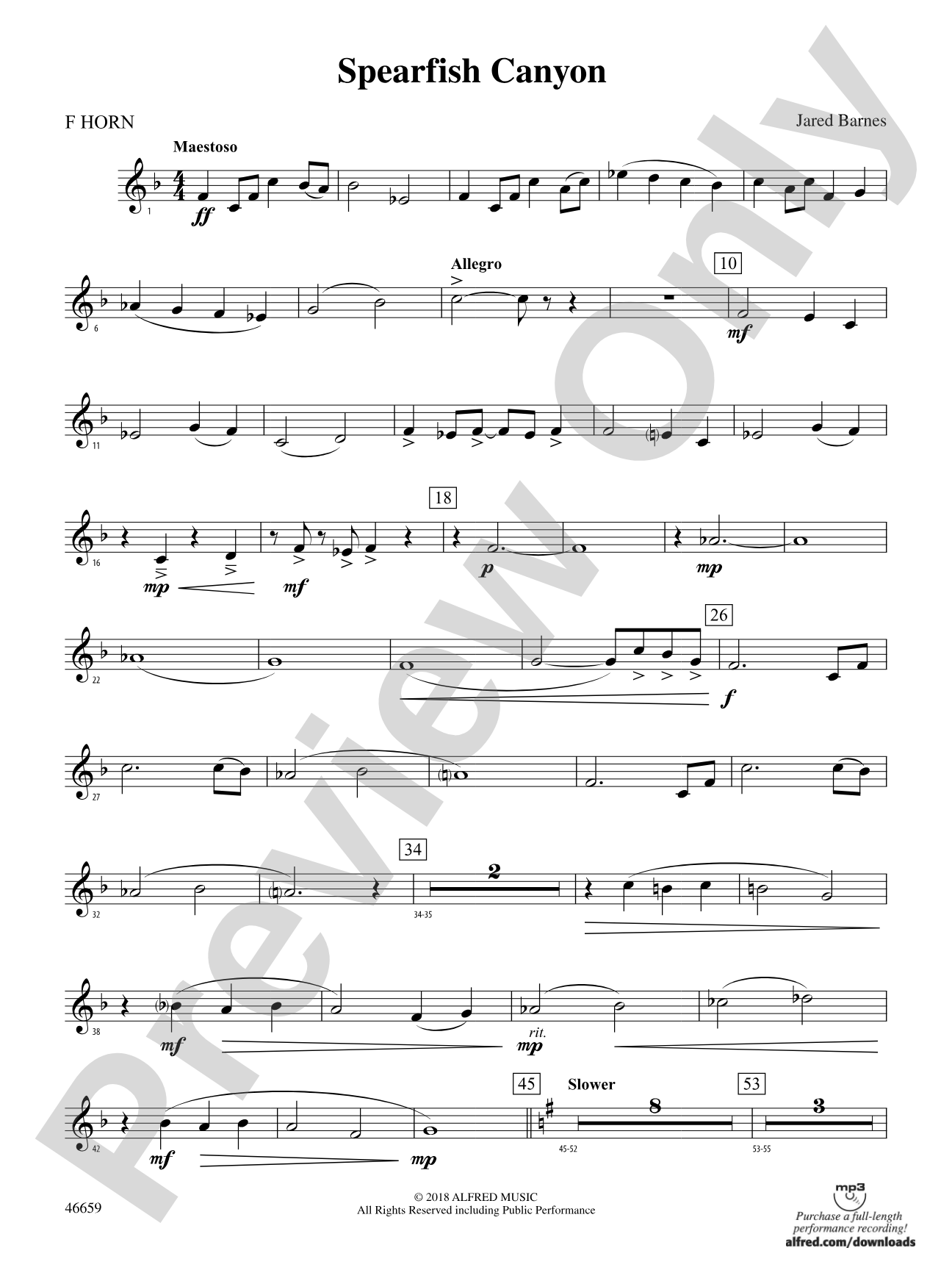 Spearfish Canyon: 1st F Horn