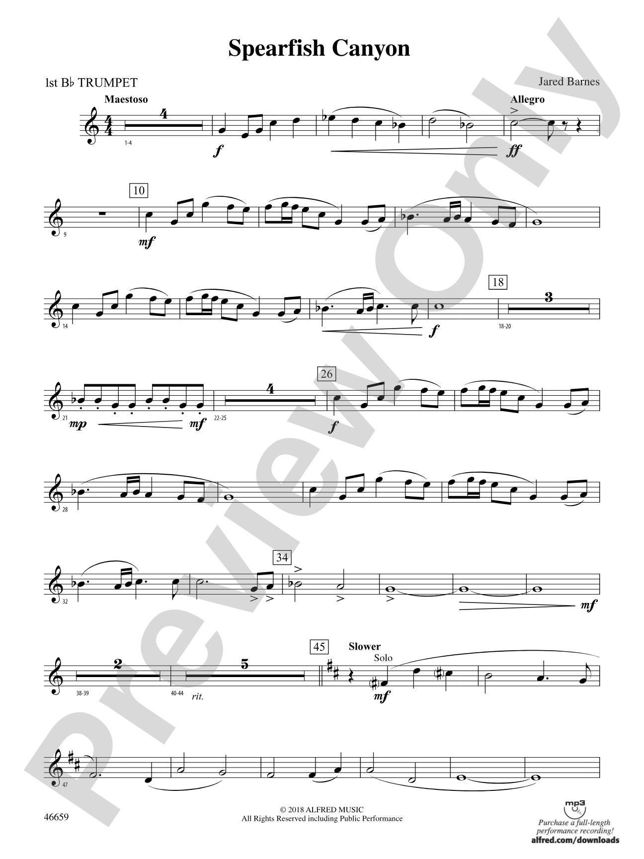 Spearfish Canyon: 1st B-flat Trumpet