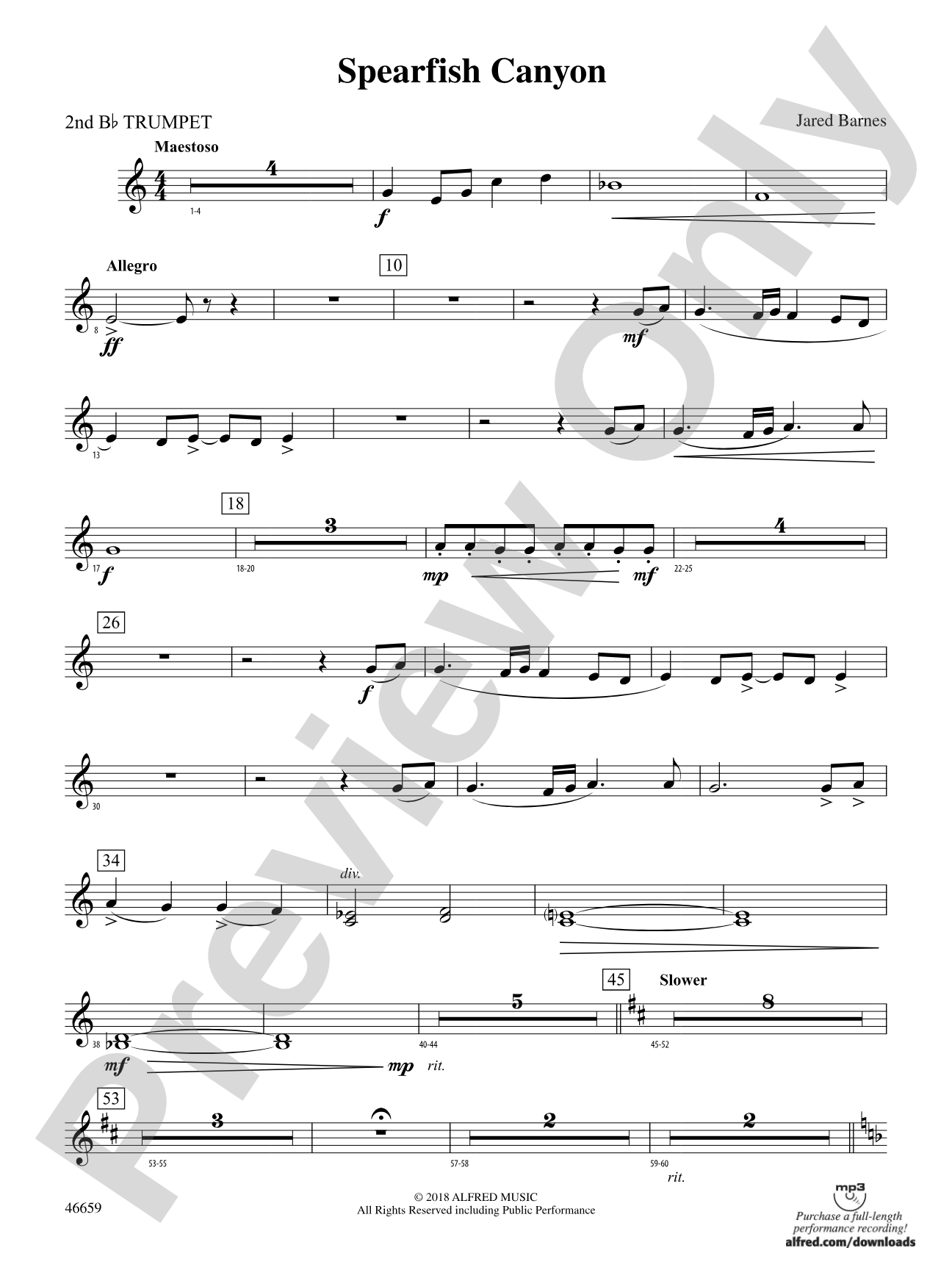 Spearfish Canyon: 2nd B-flat Trumpet