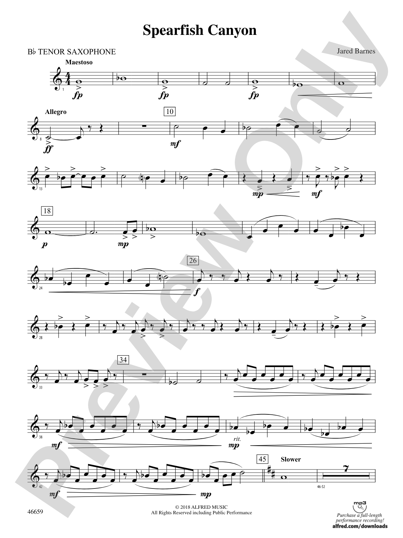 Spearfish Canyon: B-flat Tenor Saxophone