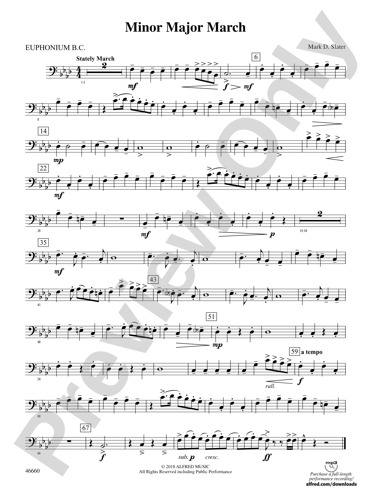 Minor Major March: Baritone B.C.