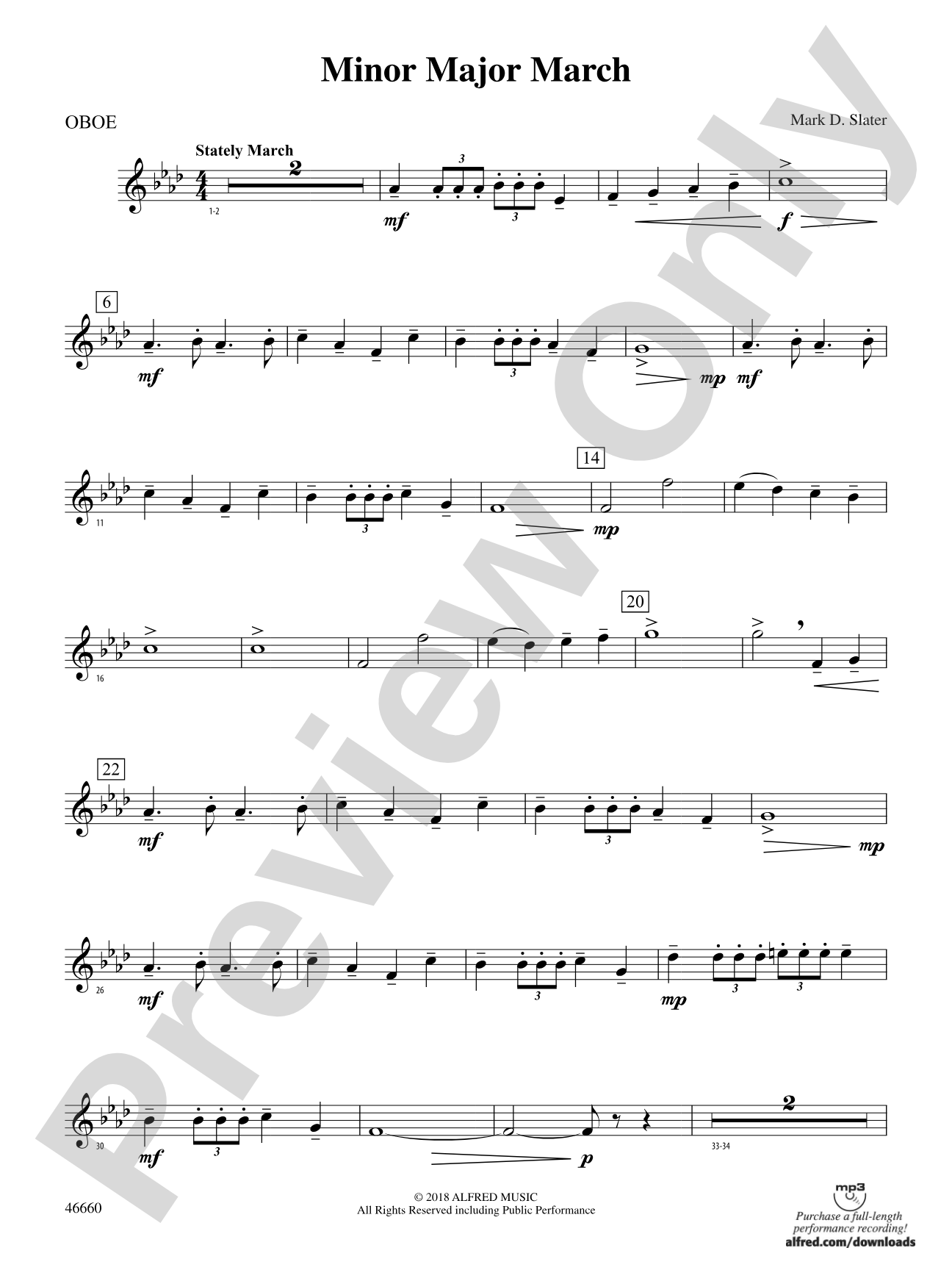 Minor Major March: Oboe