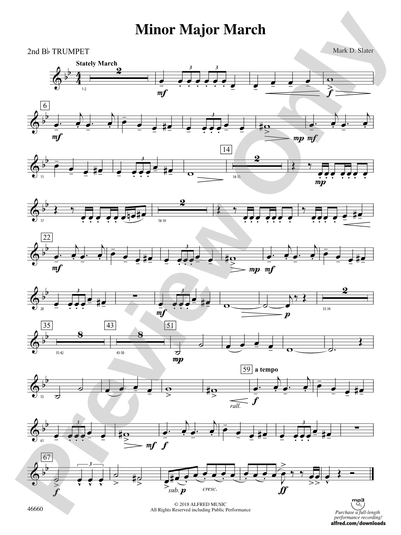 Minor Major March: 2nd B-flat Trumpet