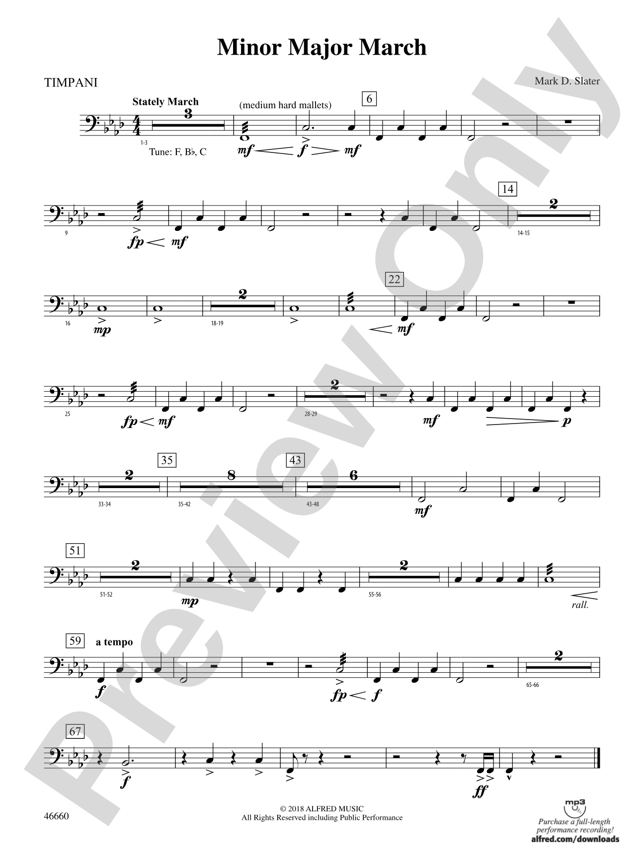 Minor Major March: Timpani