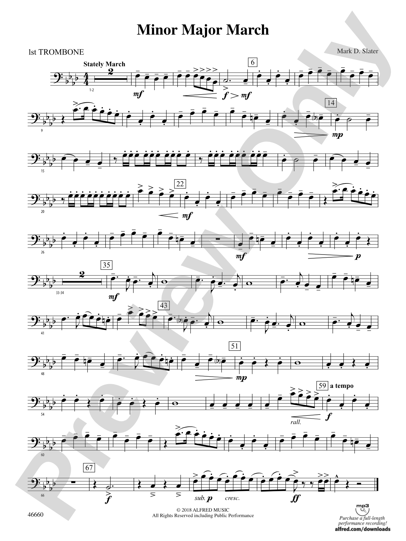 Minor Major March: 1st Trombone