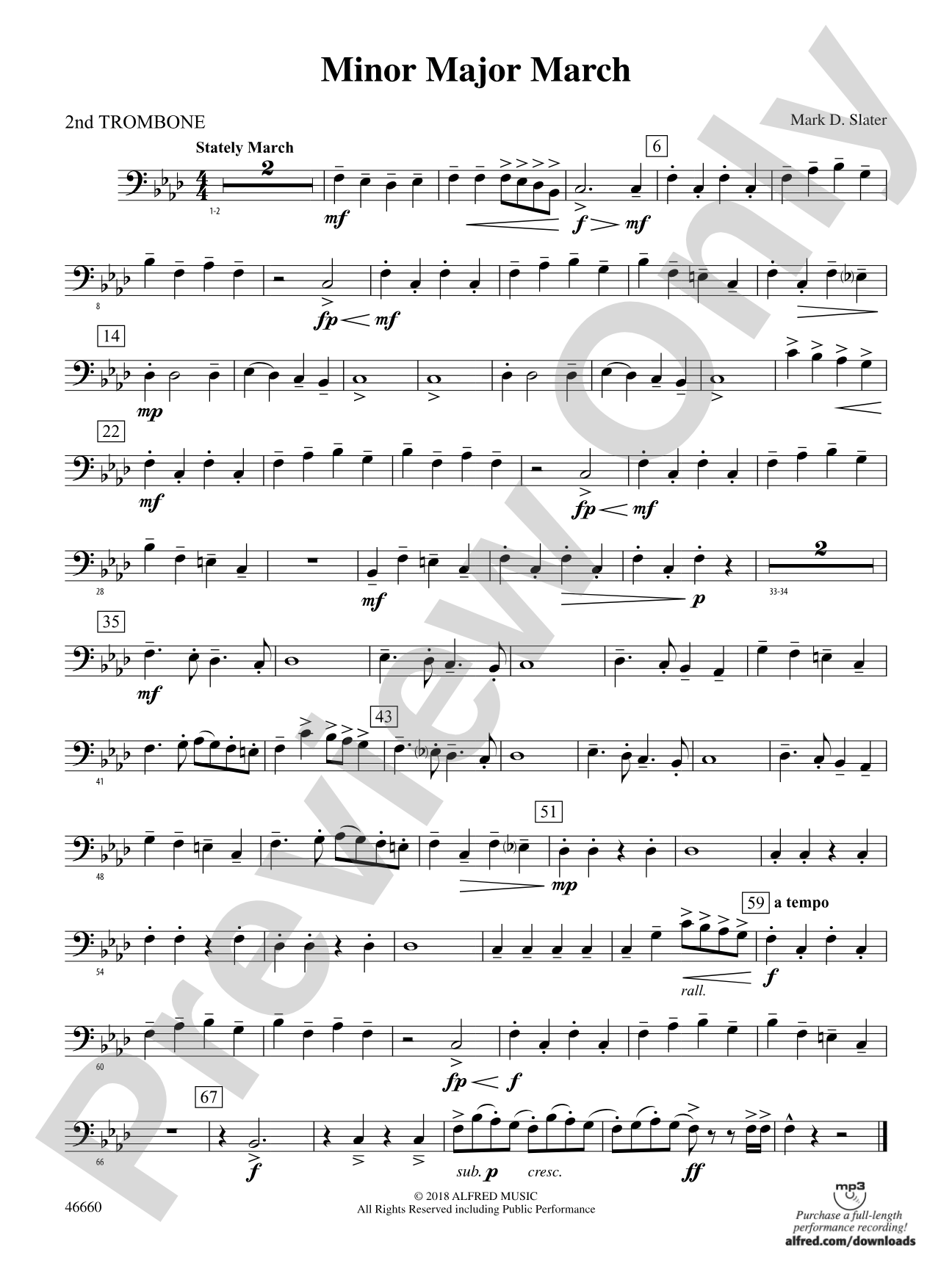 Minor Major March: 2nd Trombone