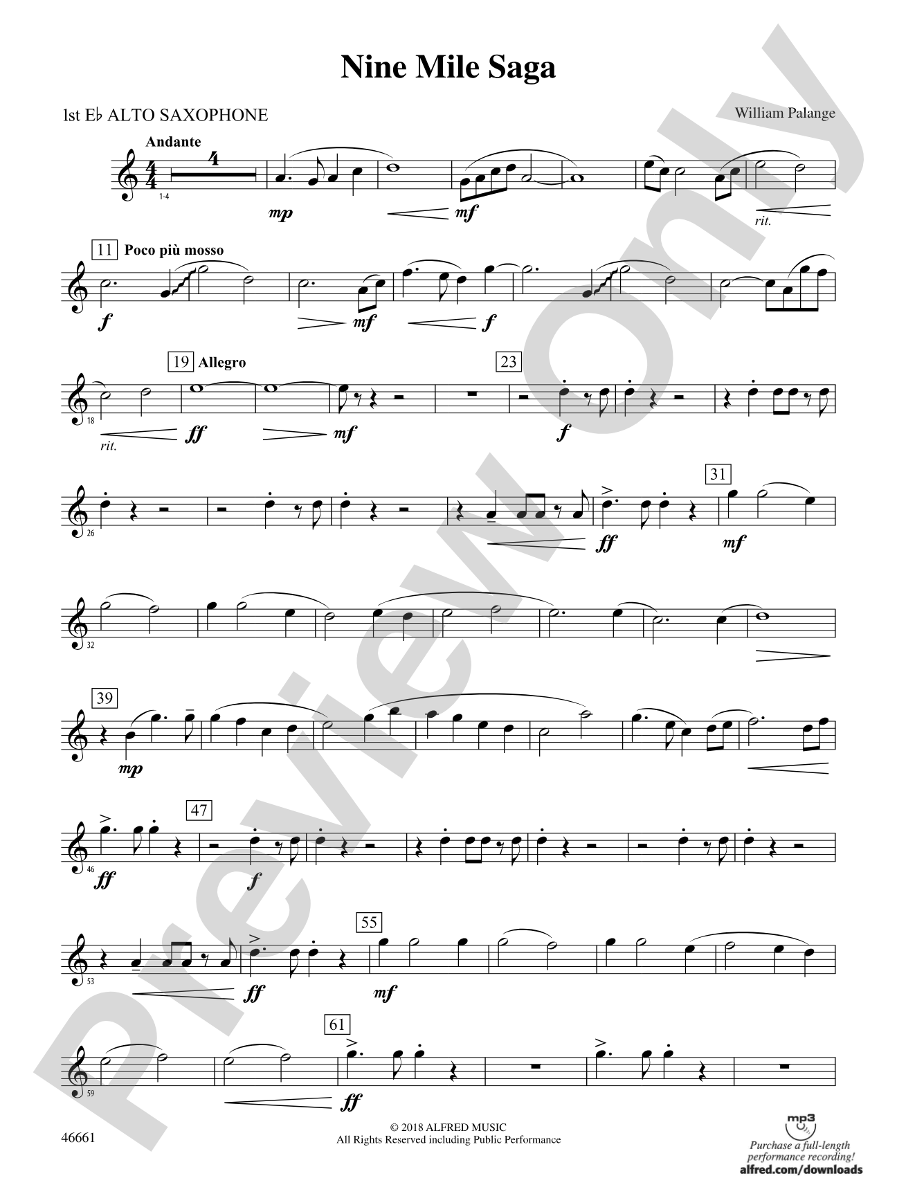 Nine Mile Saga: E-flat Alto Saxophone