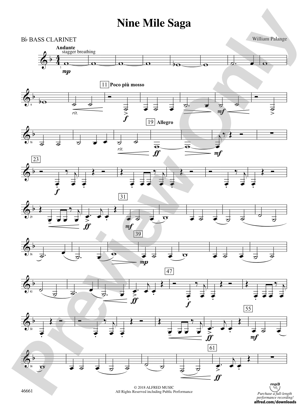 Nine Mile Saga: B-flat Bass Clarinet