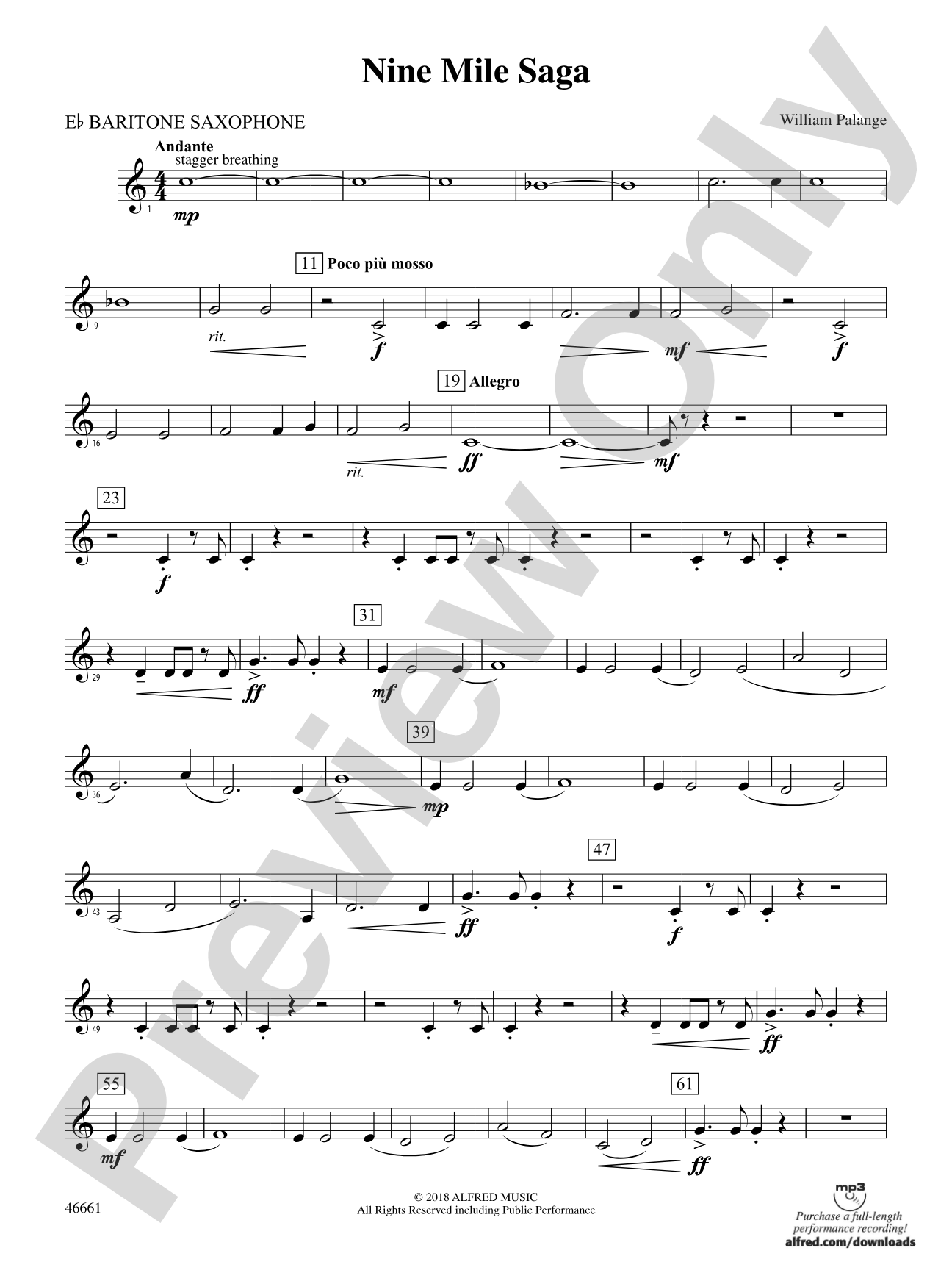 Nine Mile Saga: E-flat Baritone Saxophone