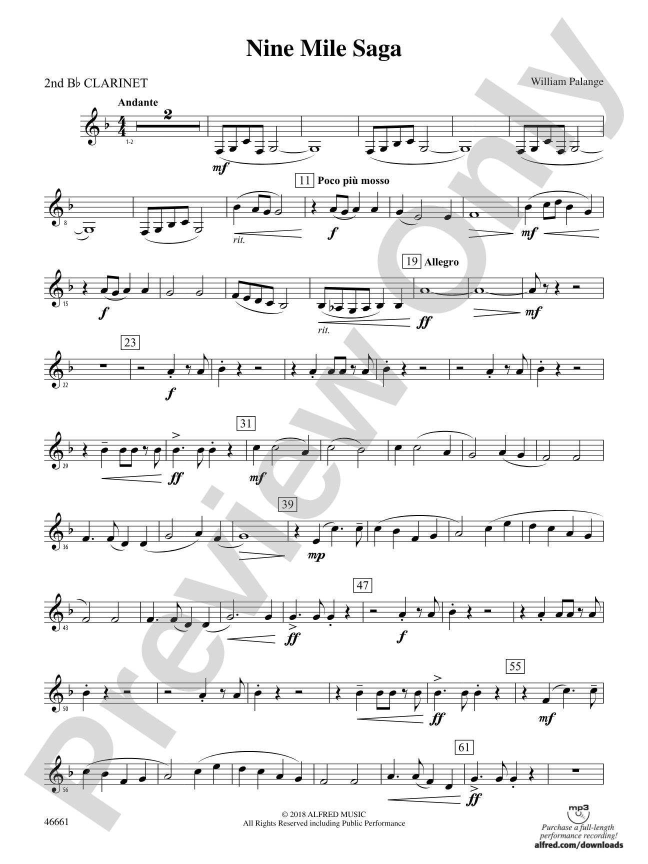 Nine Mile Saga: 2nd B-flat Clarinet