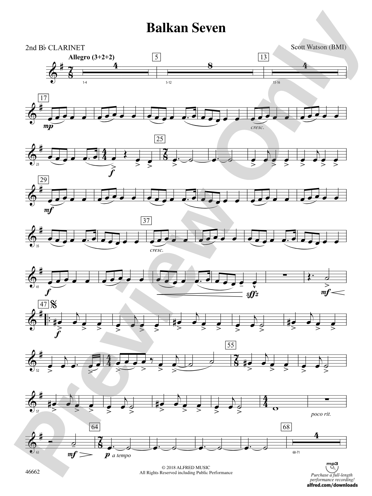 Balkan Seven: 2nd B-flat Clarinet