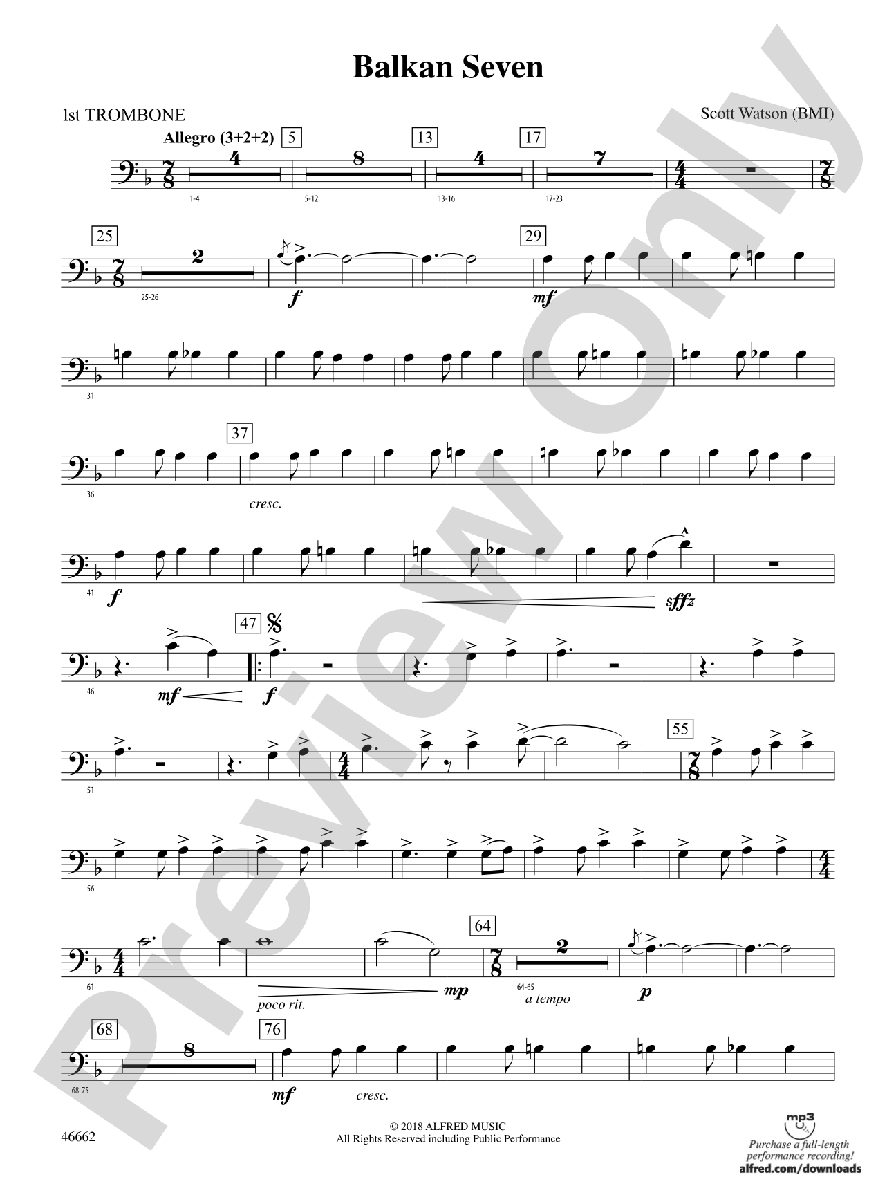 Balkan Seven: 1st Trombone