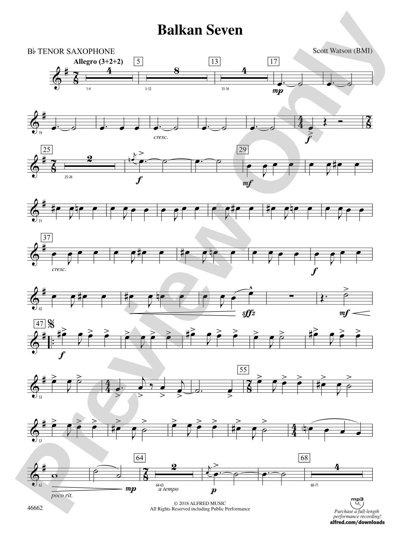 Balkan Seven: B-flat Tenor Saxophone