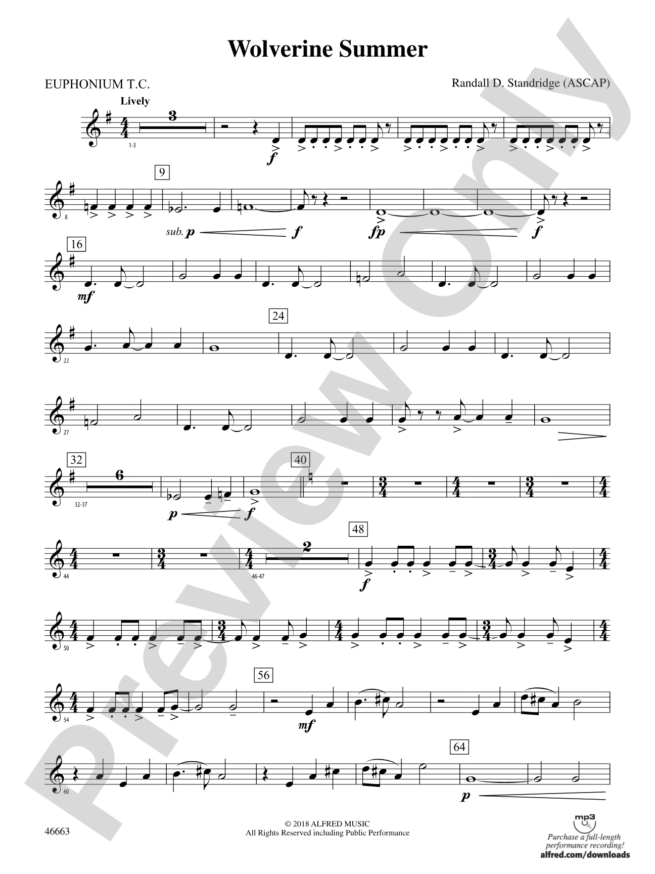 Wolverine Summer: Baritone T.C.