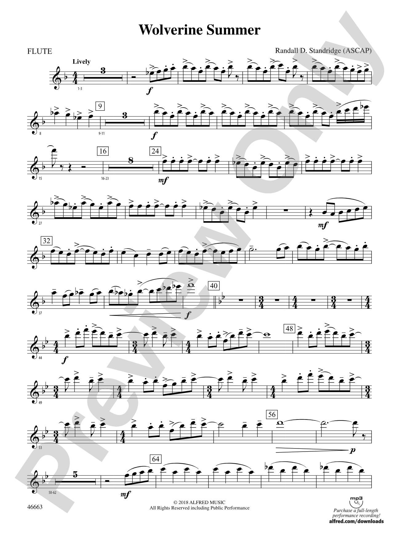 Wolverine Summer: Flute