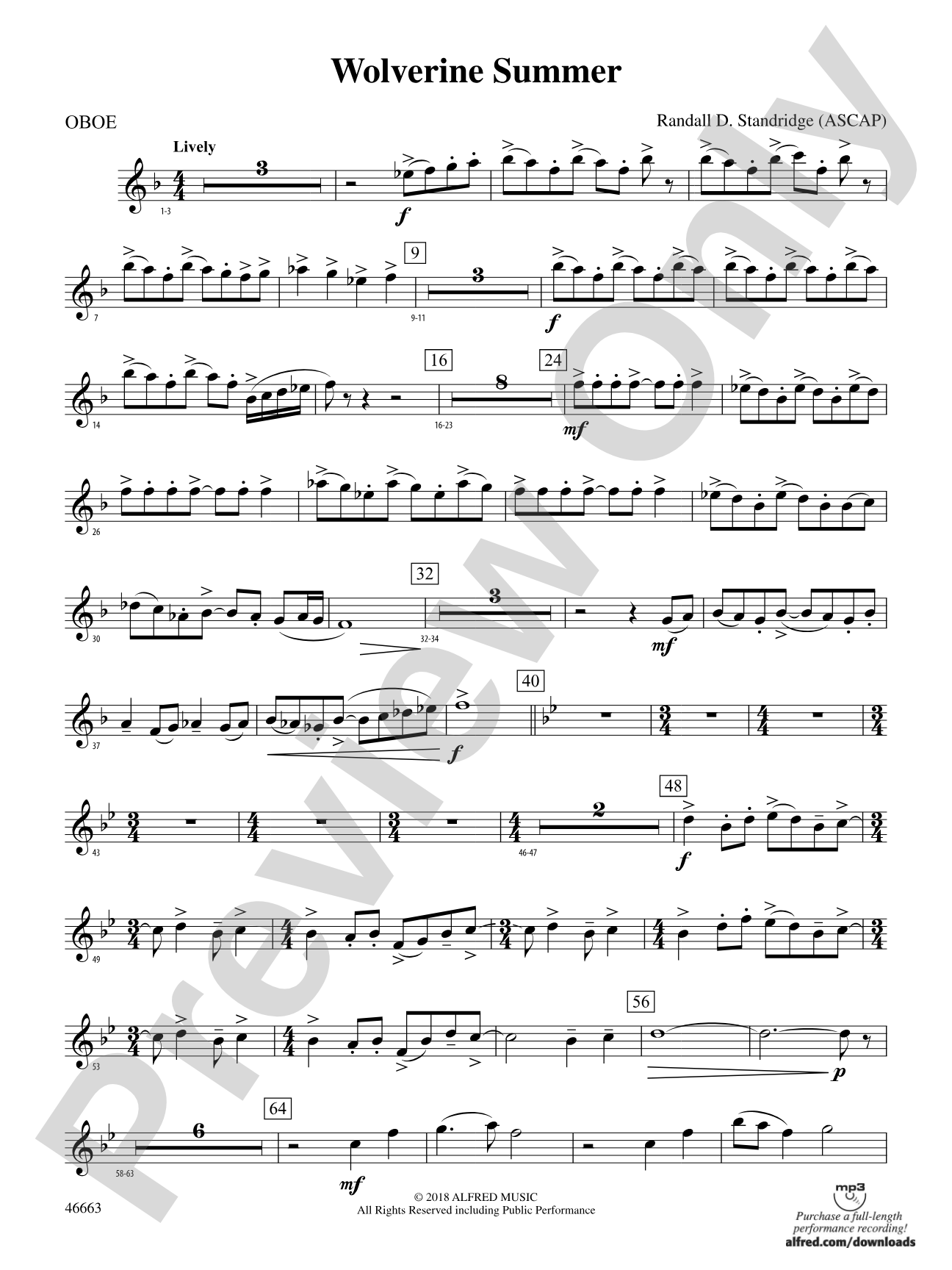 Wolverine Summer: Oboe