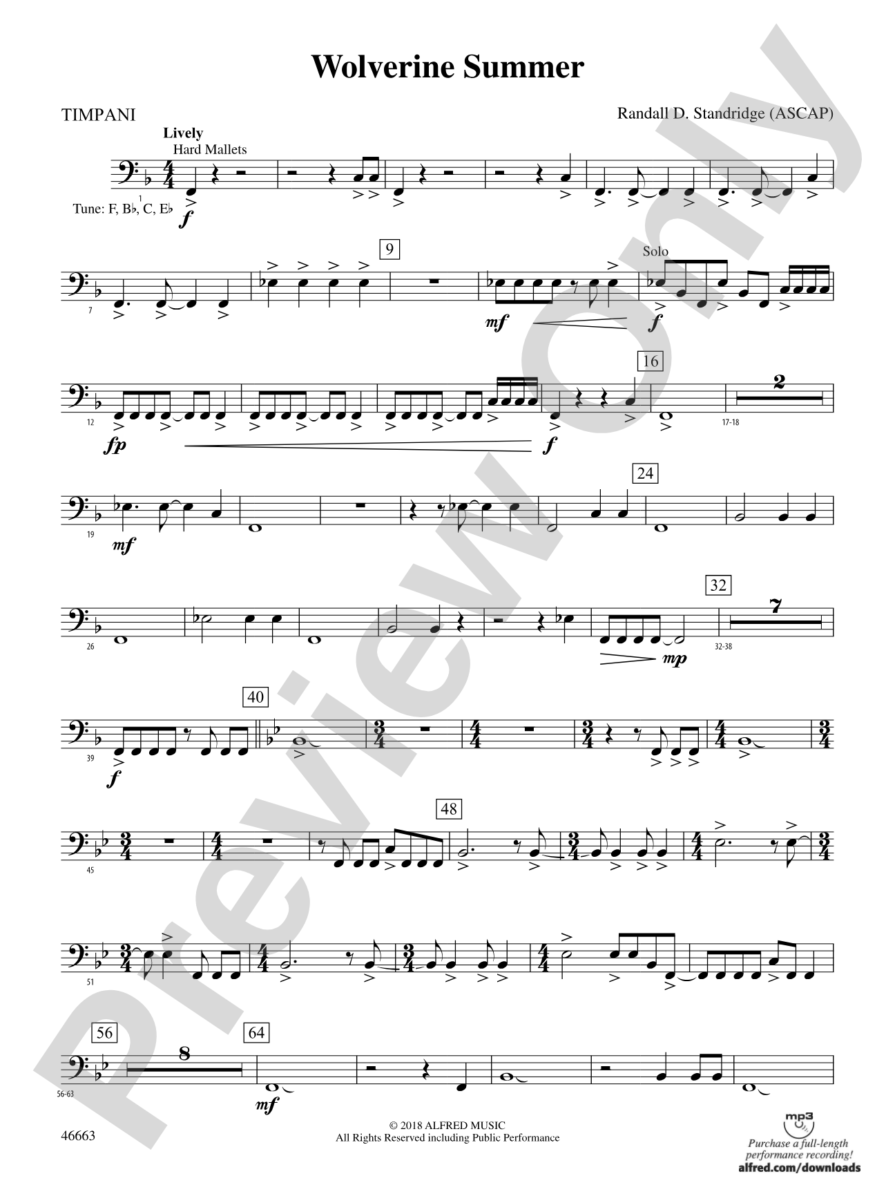 Wolverine Summer: Timpani