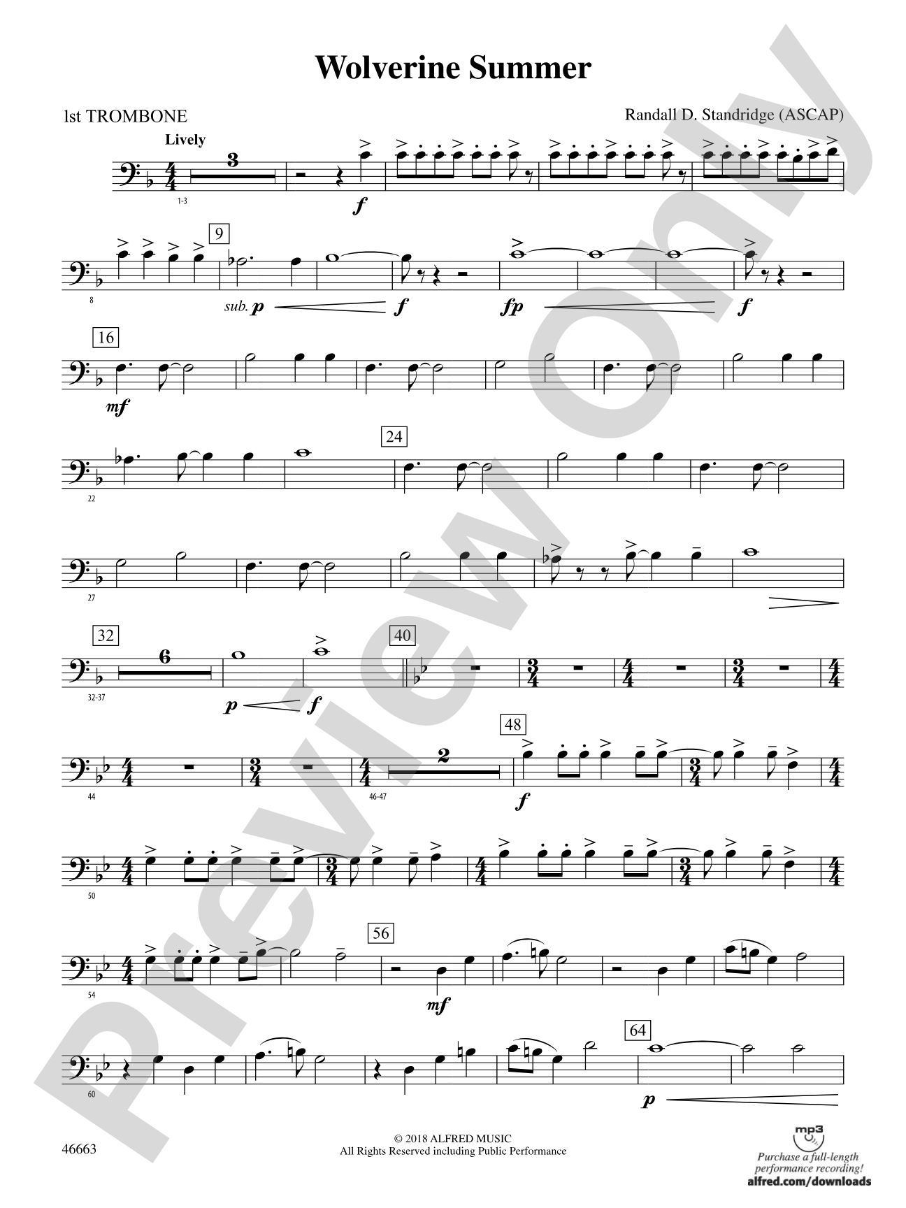 Wolverine Summer: 1st Trombone