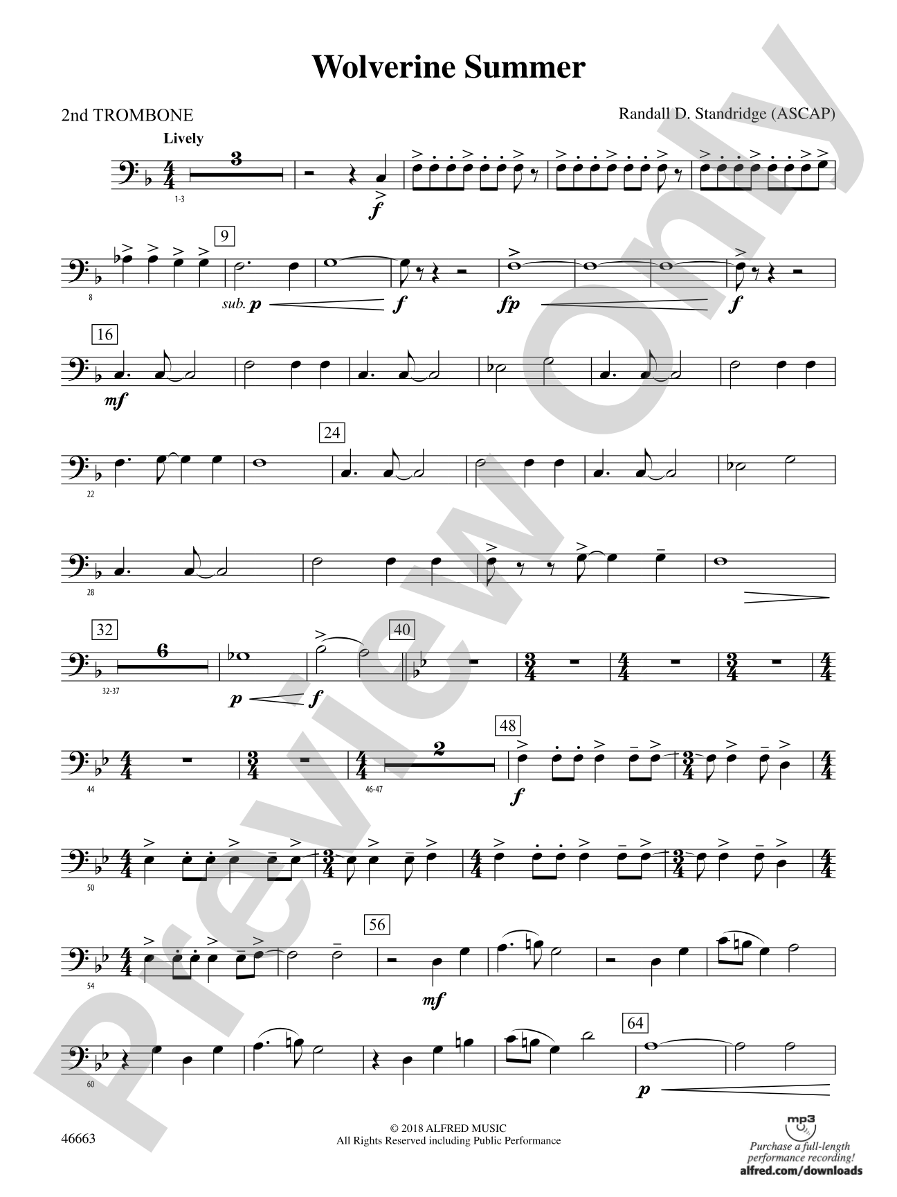 Wolverine Summer: 2nd Trombone