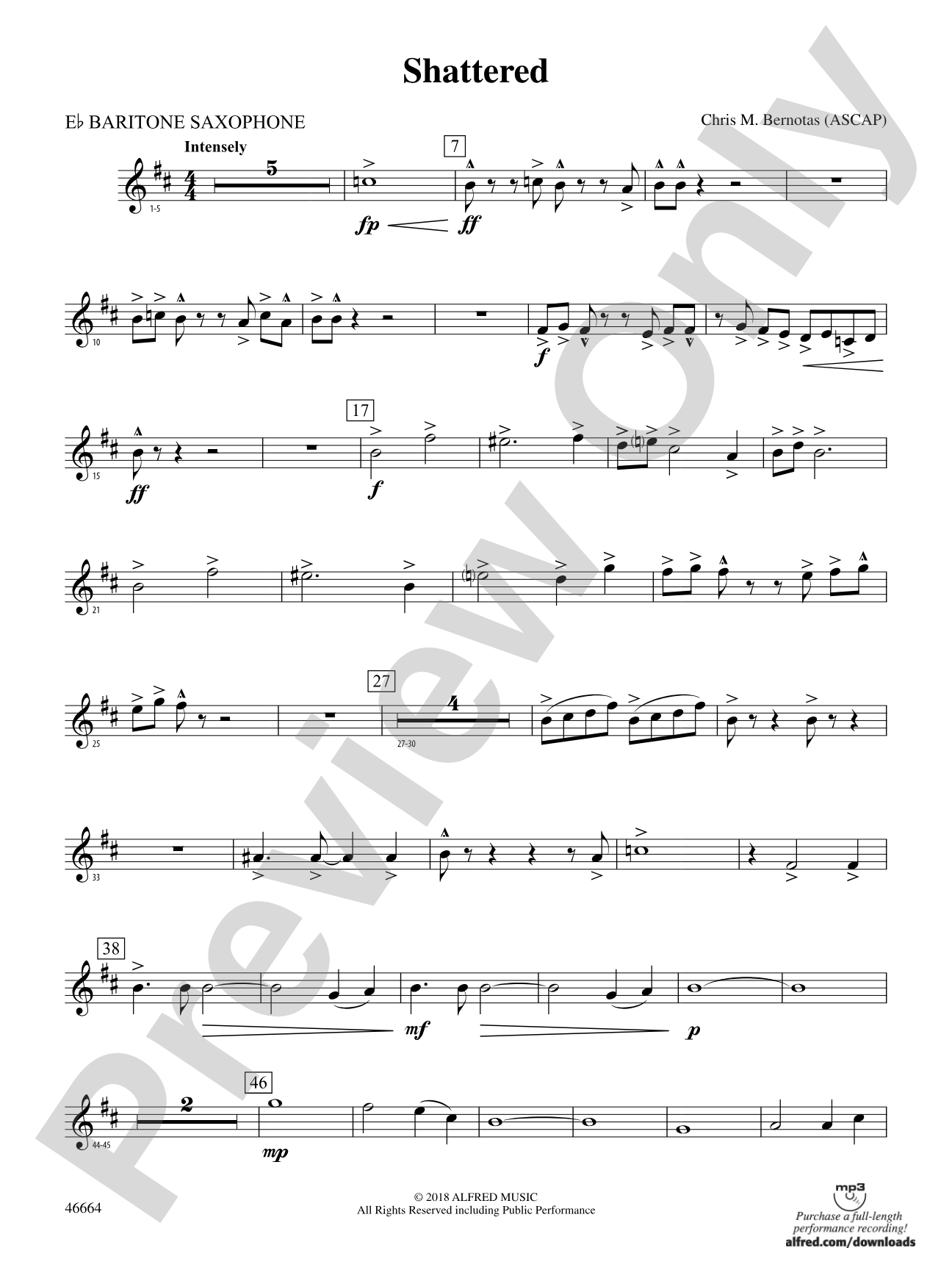 Shattered: E-flat Baritone Saxophone